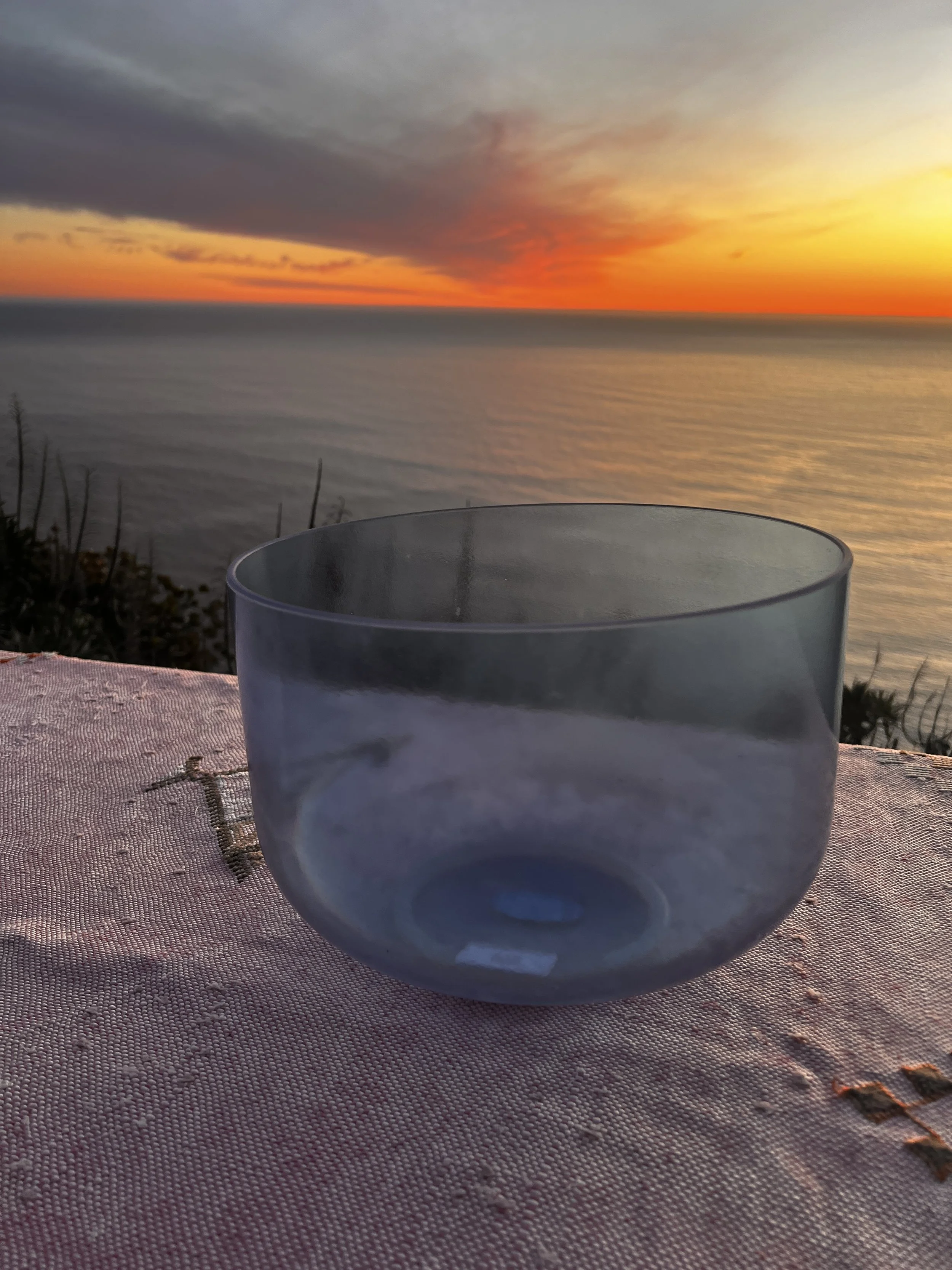 10" A-30 Indigo Alchemy Crystal Bowl