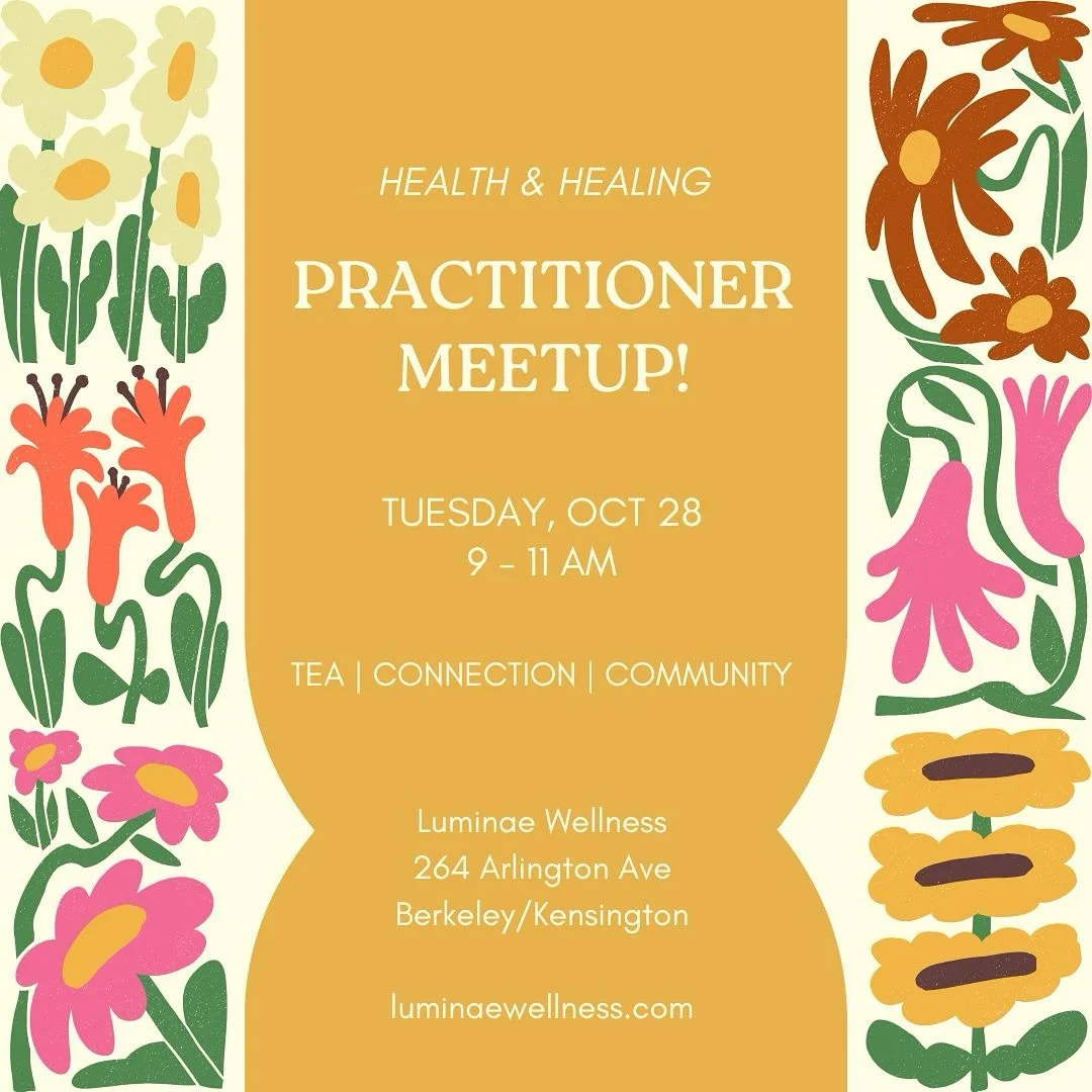 Our seasonal Practitioner Meetups have been bringing Bay Area healers together for connection and community, and we&rsquo;re excited to gather again this fall! 🌼

Come join us for a relaxed and fun meetup. We&rsquo;ll sip herbal tea, connect with ki