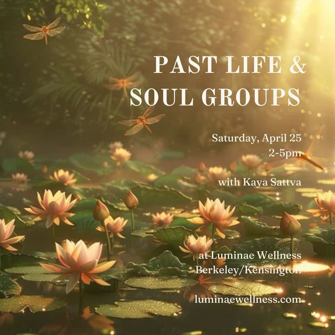 Past Life &amp; Soul Groups 🪷

Join us on April 25th for a Past Life &amp; Soul Groups event with Kaya Sattva @bluelotusoracles here at @theluminaespace in Berkeley, California.

During this specialized guided group meditation, we seek inner counsel