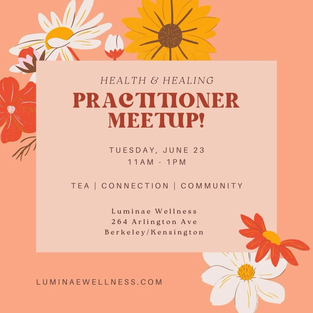 Mark your calendar! 🌺 Our seasonal Practitioner Meetups have been bringing Bay Area healers together for connection and community, and we&rsquo;re excited to gather again this summer. 

Come join us for a relaxed and fun meetup. We&rsquo;ll sip herb