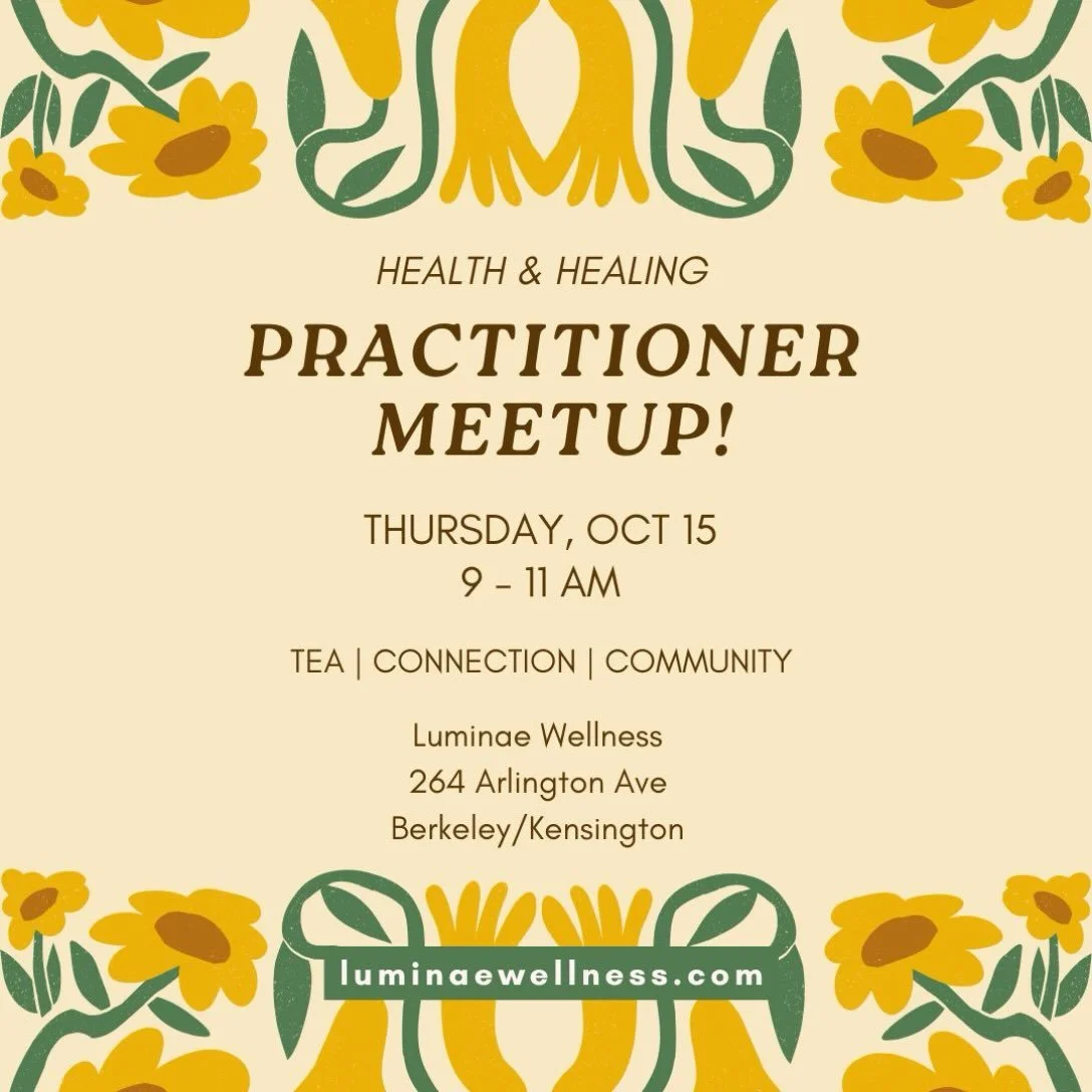 Join us for our Fall Practitioner Meetup! 🌻 We&rsquo;re bringing Bay Area health and healing practitioners together for connection and community.

Come join us for a relaxed and fun meetup. We&rsquo;ll sip herbal tea, connect with kind-hearted peopl