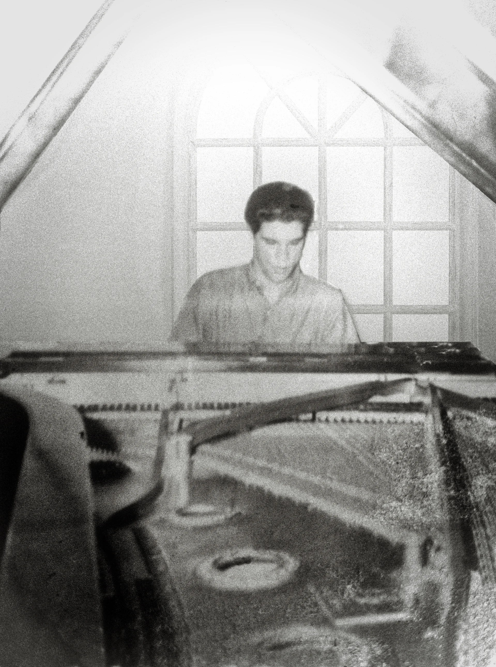 Carli Munoz in playing his Steinway D at home in the early 1960s