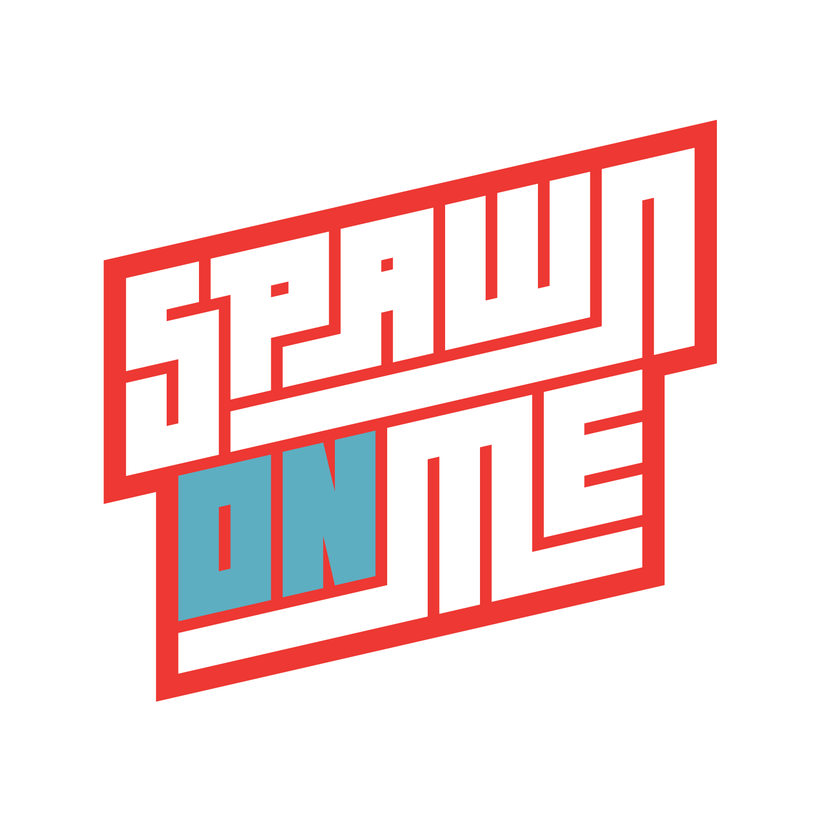 Colorful sign with the words "Saving the Time" in block letters, with the top part outlined in red and the bottom part in blue.