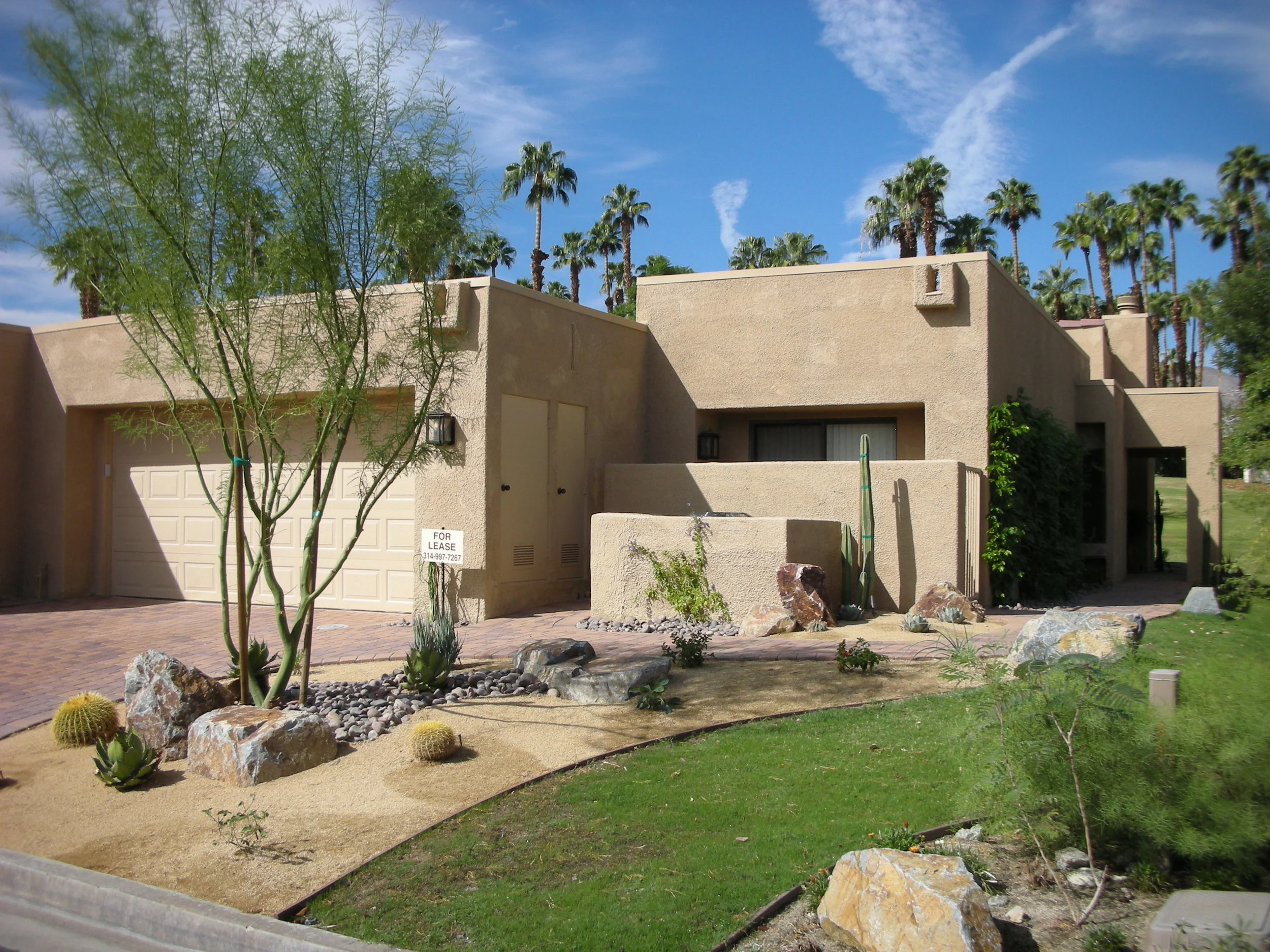 Serene desert landscaping