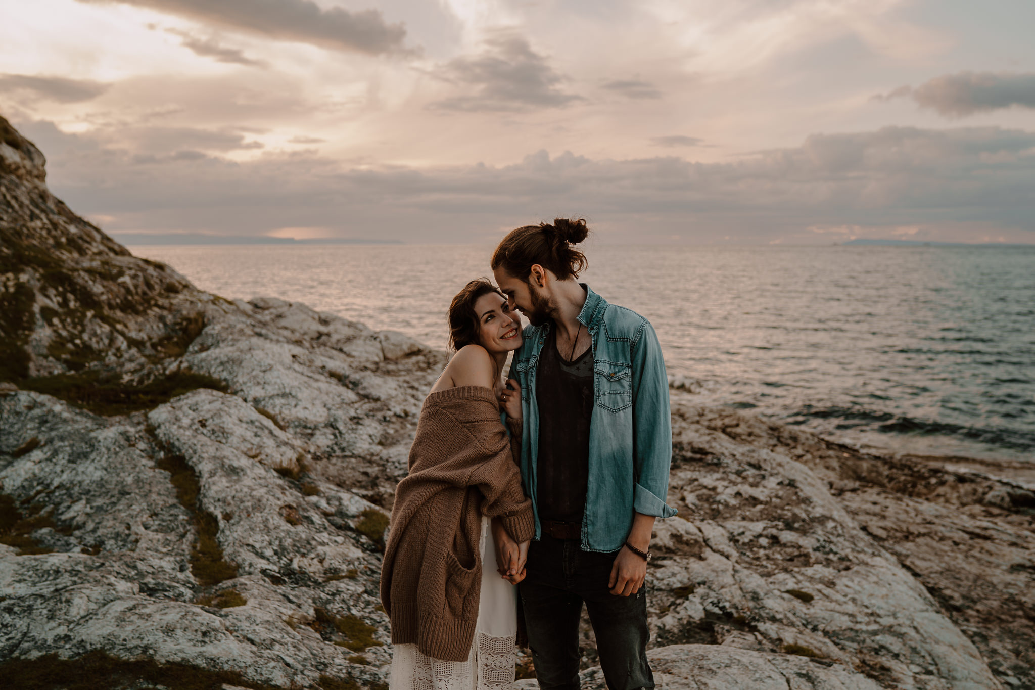  the way she looks at him during a pre wedding engagement shoot on the causeway coast 