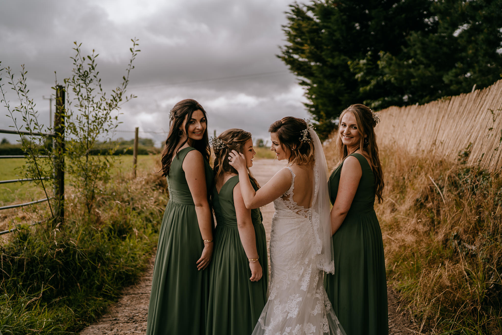  bride and bridesmaids candid moments Northern Ireland wedding photographers 