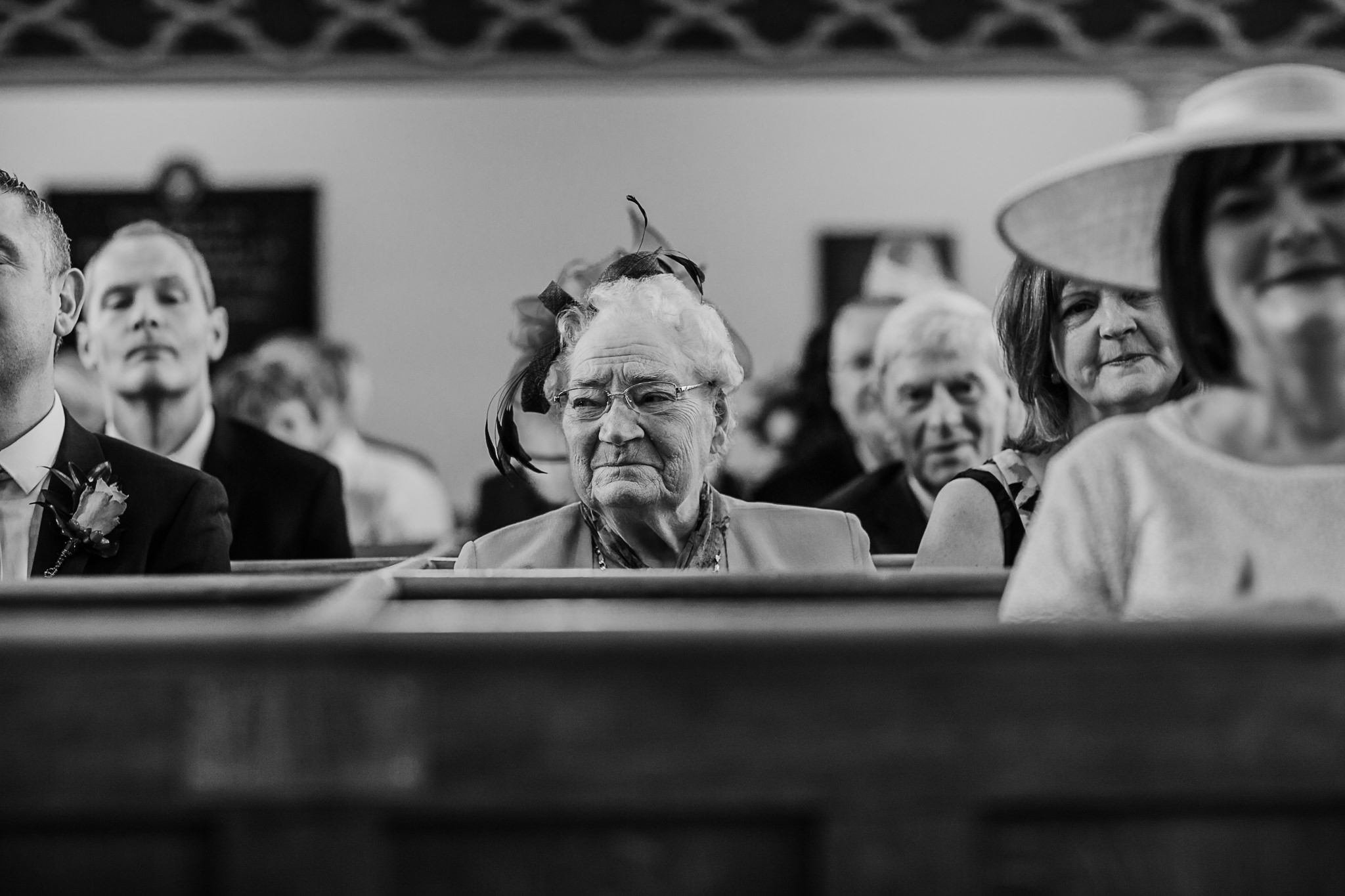  grandmother in church Northern Ireland Wedding Photographers 
