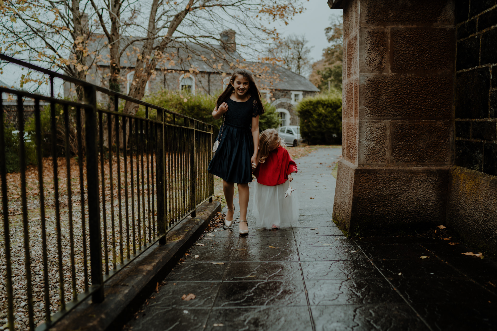 red cape flower girl