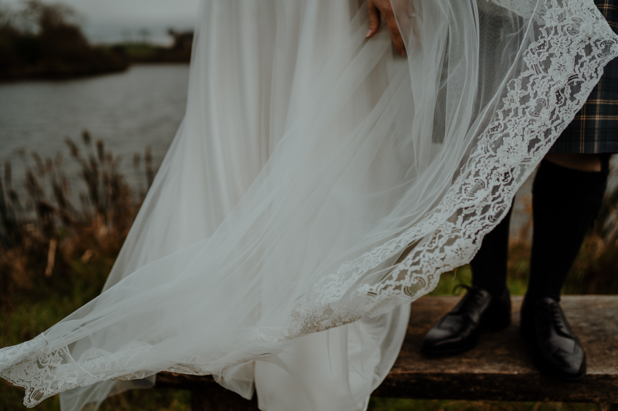 halfpeeny london wedding dress  wedding at lissanoure castle