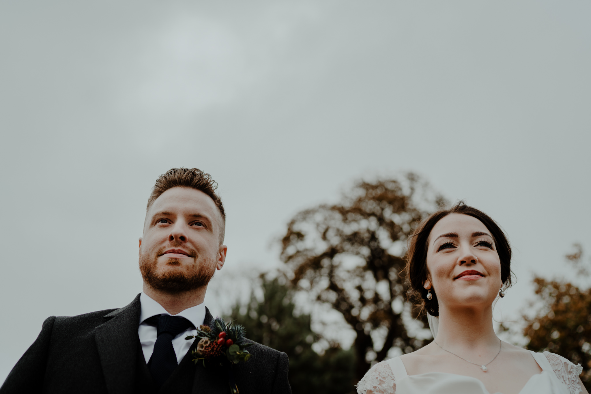 bride and groom portraits wedding at lissanoure castle