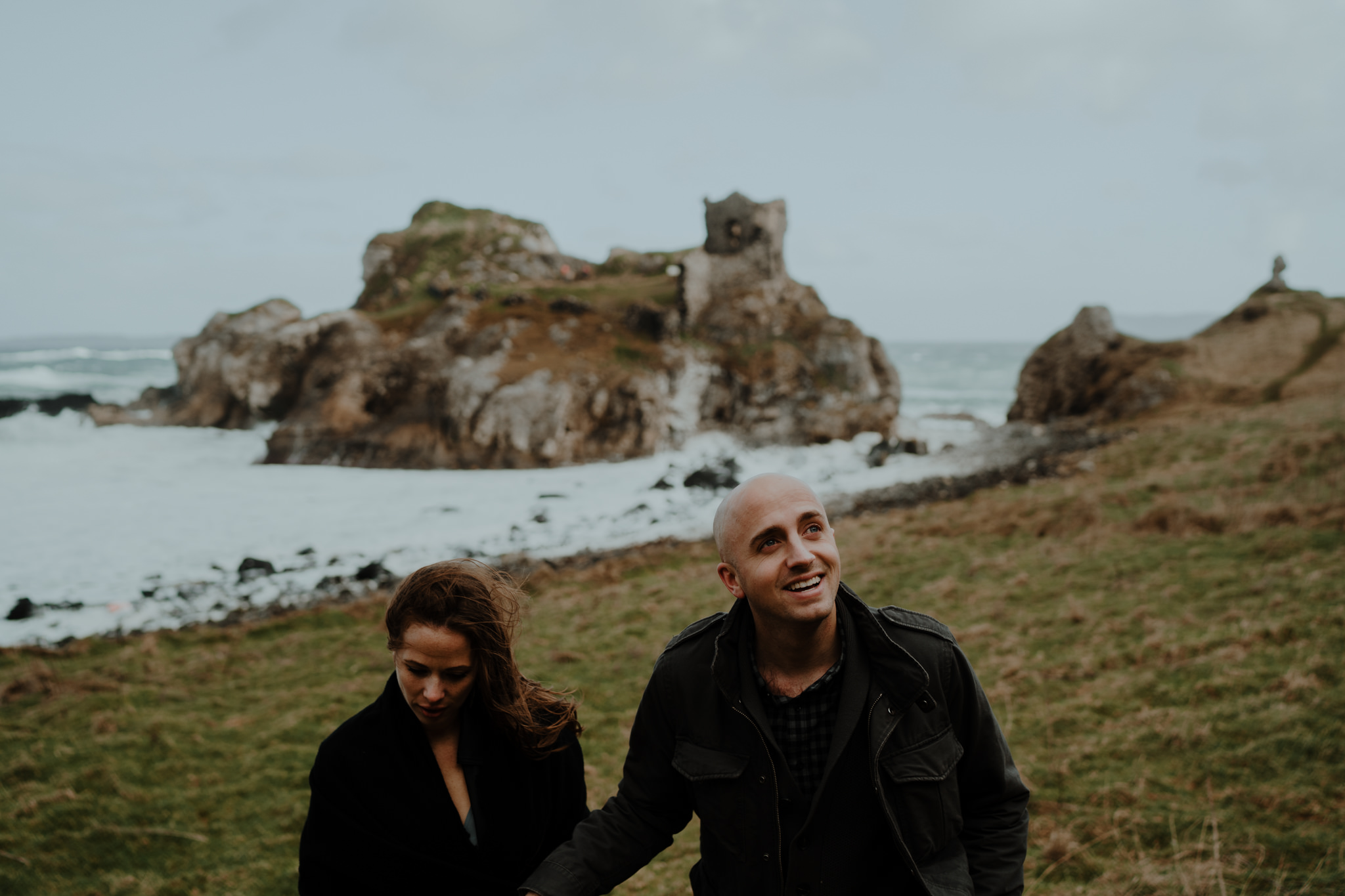 travel adventure kinbane castle rad couple