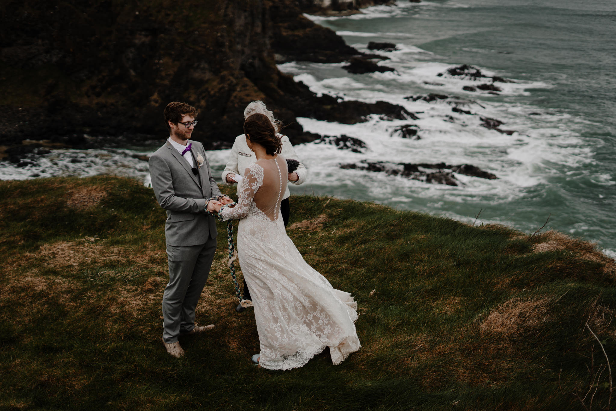 cliff edge elopement location in northern ireland Dunluce Castle
