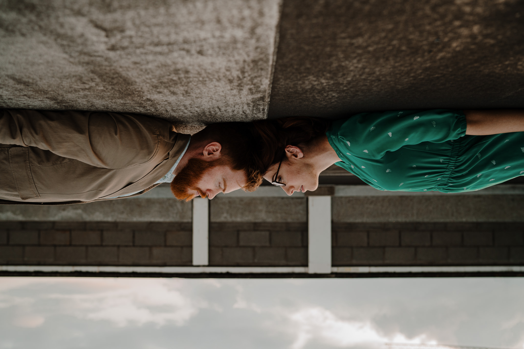belfast-city-centre-engagement-session-rooftop-upside-down-wedding-photographers
