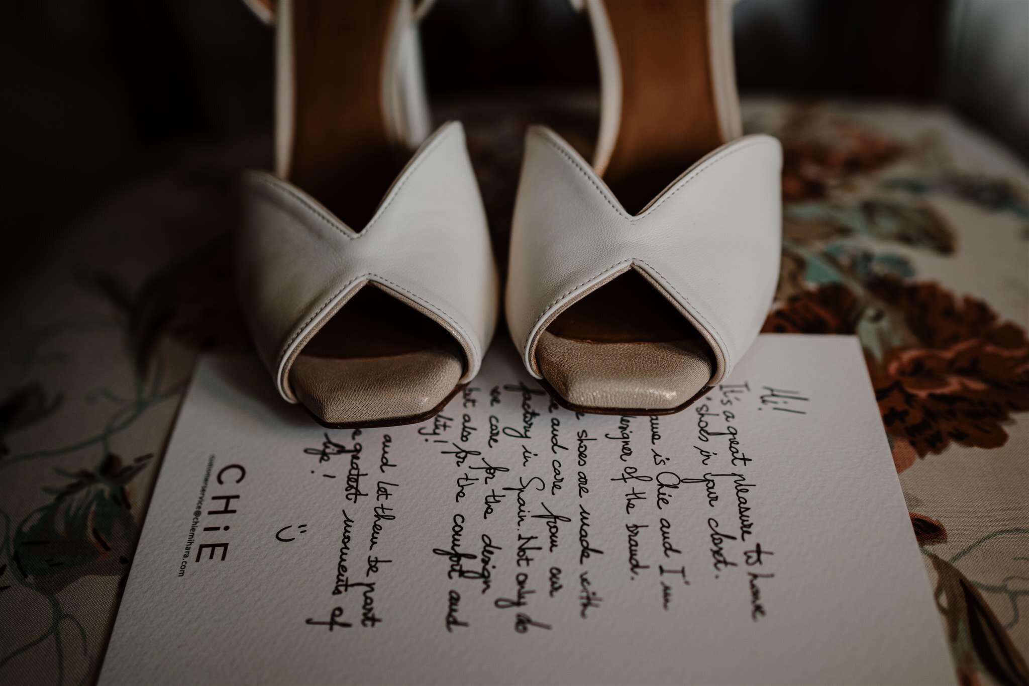 Chic wedding shoes custom made bride style london bride Crom Castle