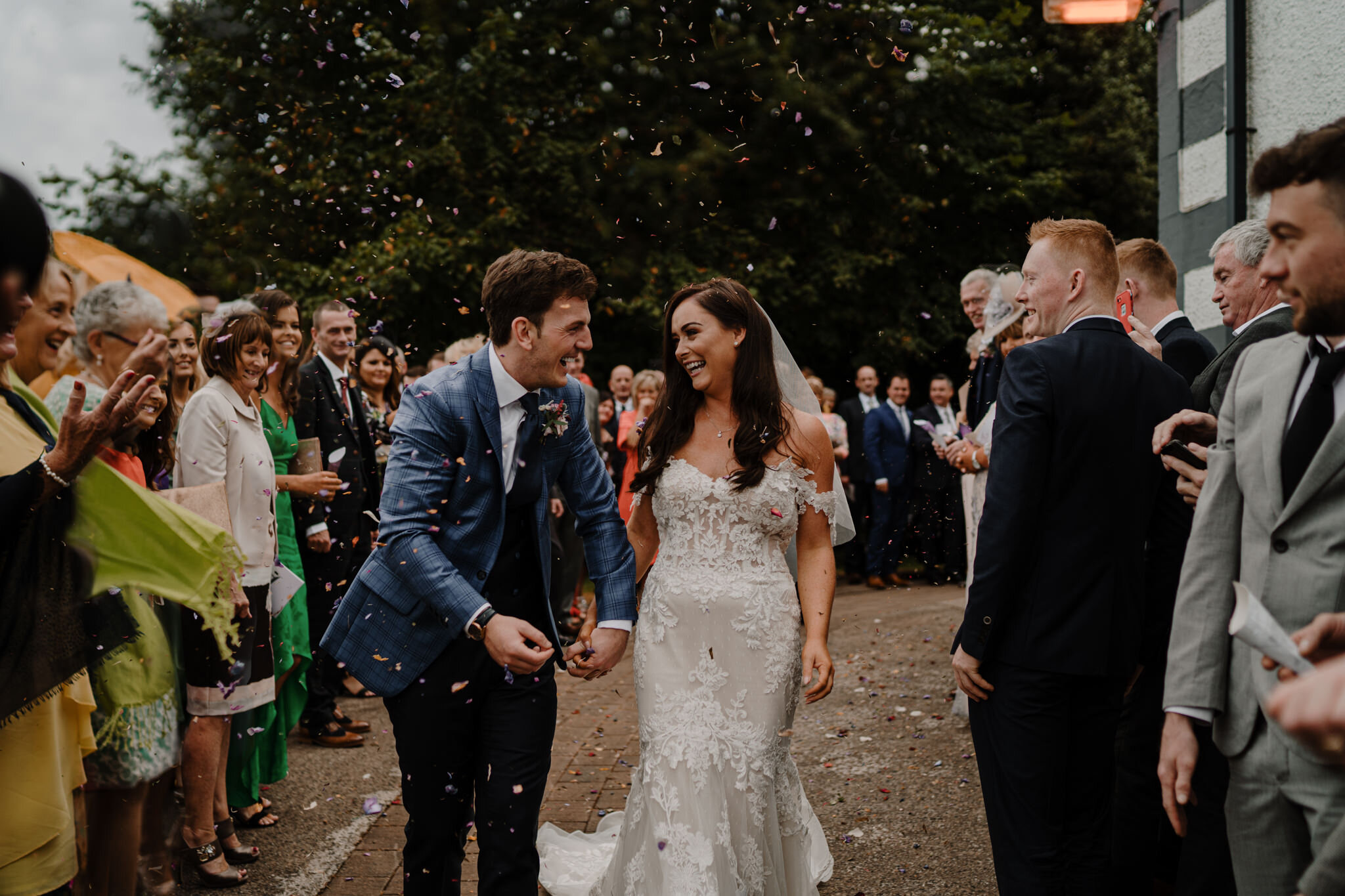 just-married-confetti-guests-ballycastle