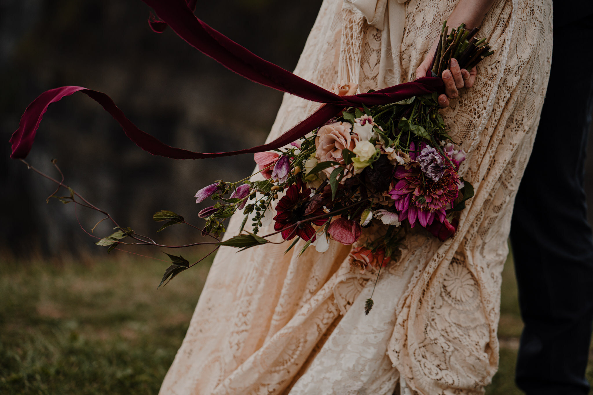 anthesis floral rustic and wild bouquet flows in wind cliffs of moher