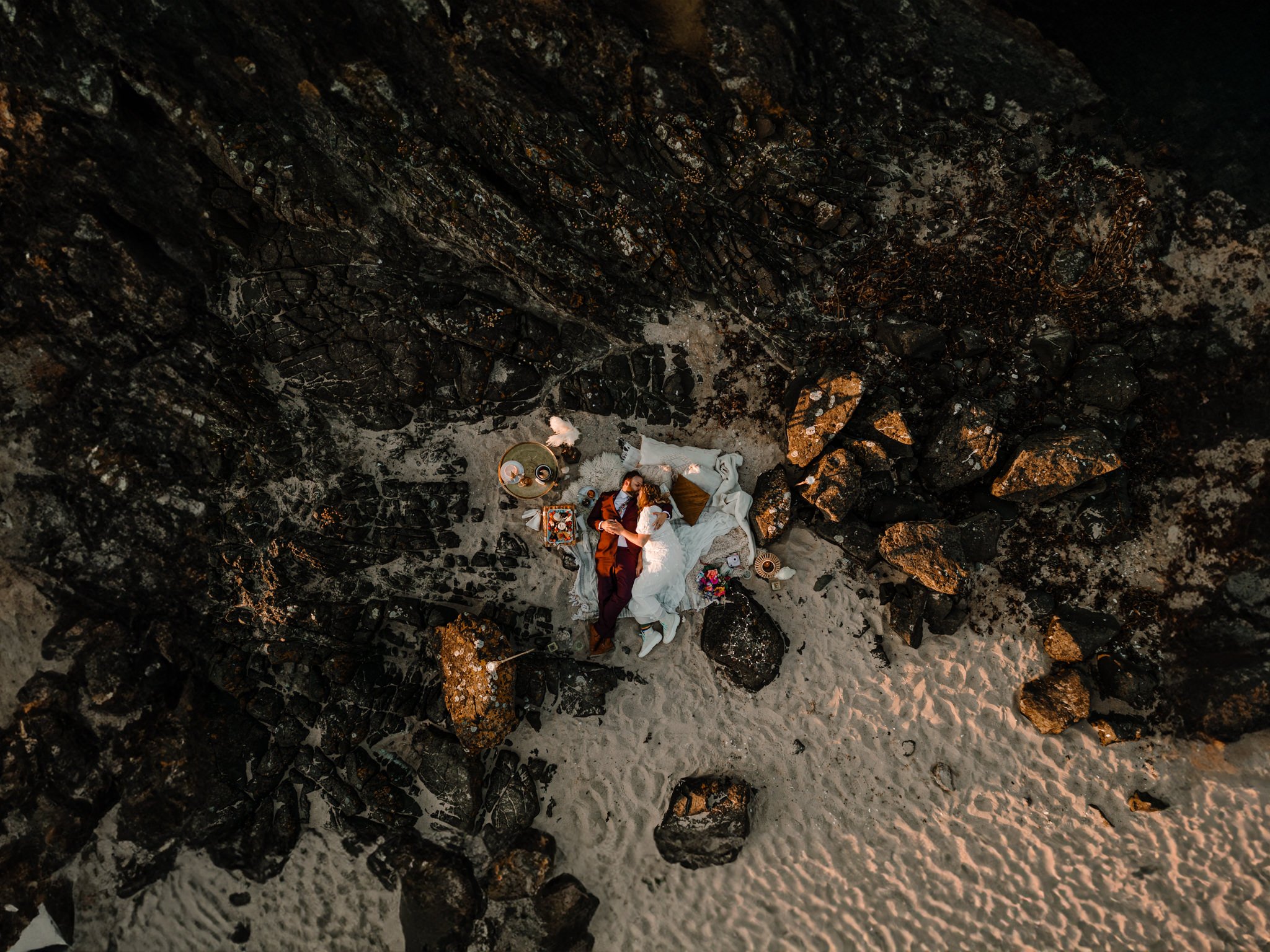 drone photography ireland elopement