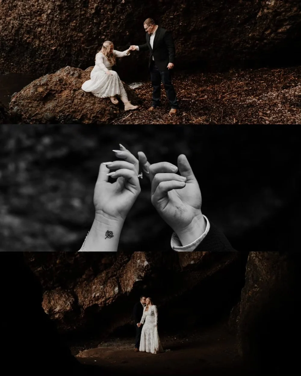 Last week as Storm Amy rolled across the coast, Plan B quietly became the main story. Talyn and Derick leaned in, choosing presence over perfection, and with @irishelopement and the video team at @memorylane.video we found shelter, a place where thei