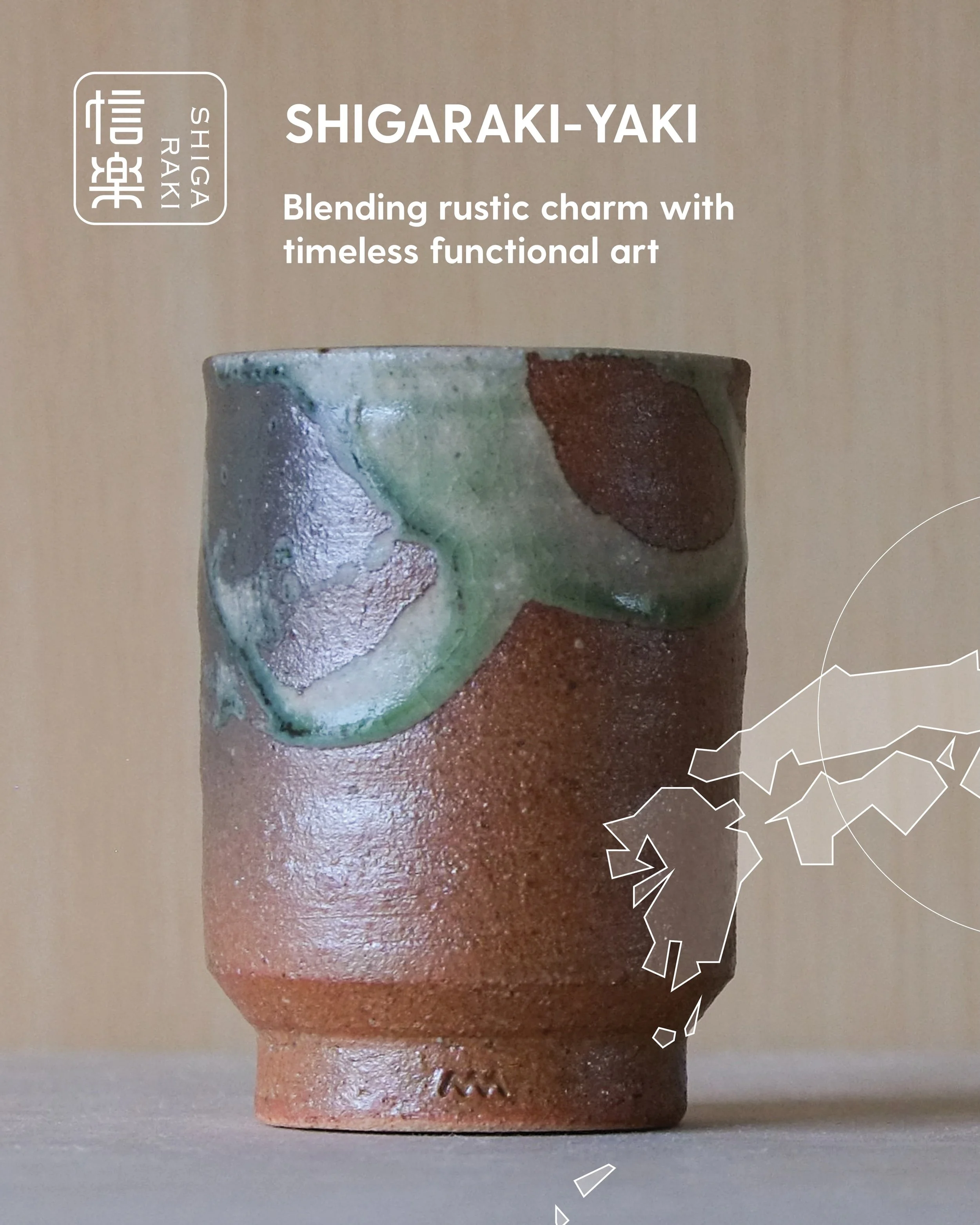 Deeply rooted in the forests and landscapes near Japan&rsquo;s Lake Biwa, the Shigaraki region is renowned for its distinct, coarse clay.
Shigaraki-yaki is a beautiful example of blending rustic charm with timeless functional art. The unique characte