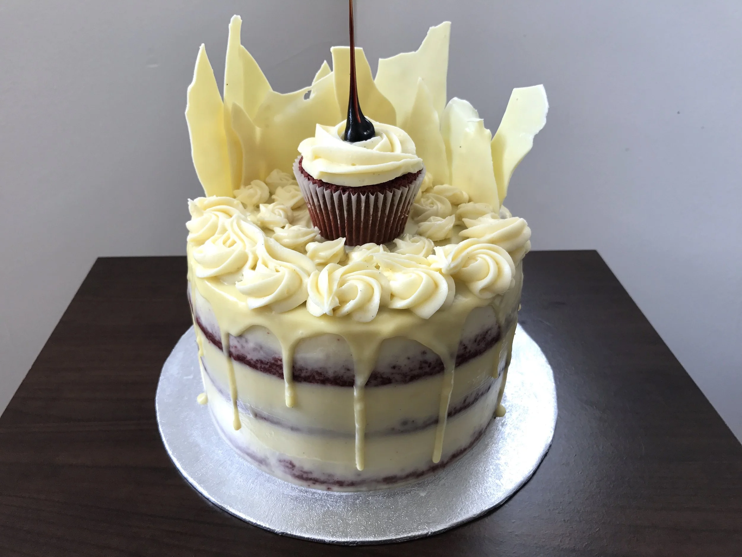 Semi-naked Red Velvet Cake 