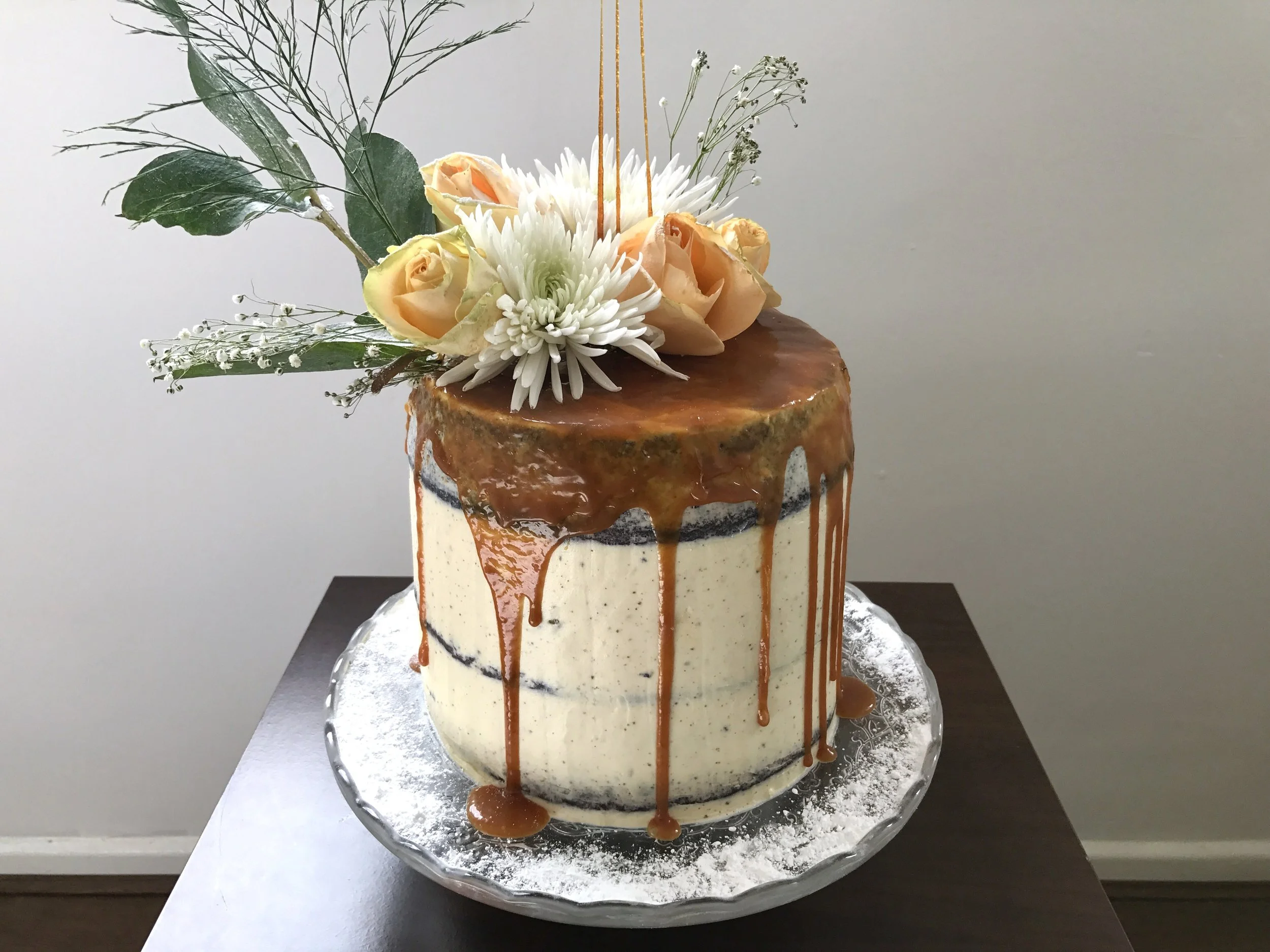 Semi-Naked Chocolate Caramel Cake 