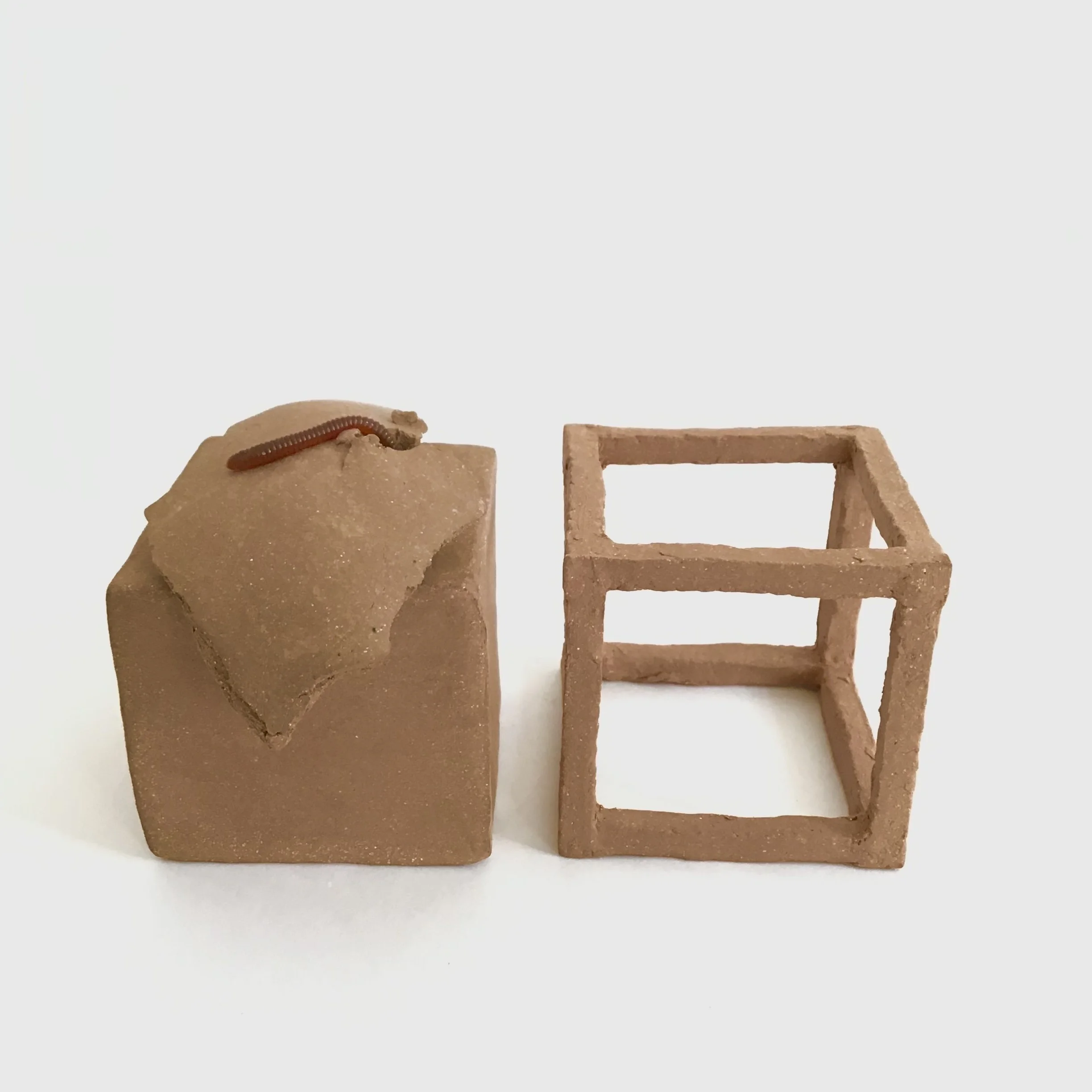   Untitled (Earthworm)   2025  stoneware, silicone, paper clay 