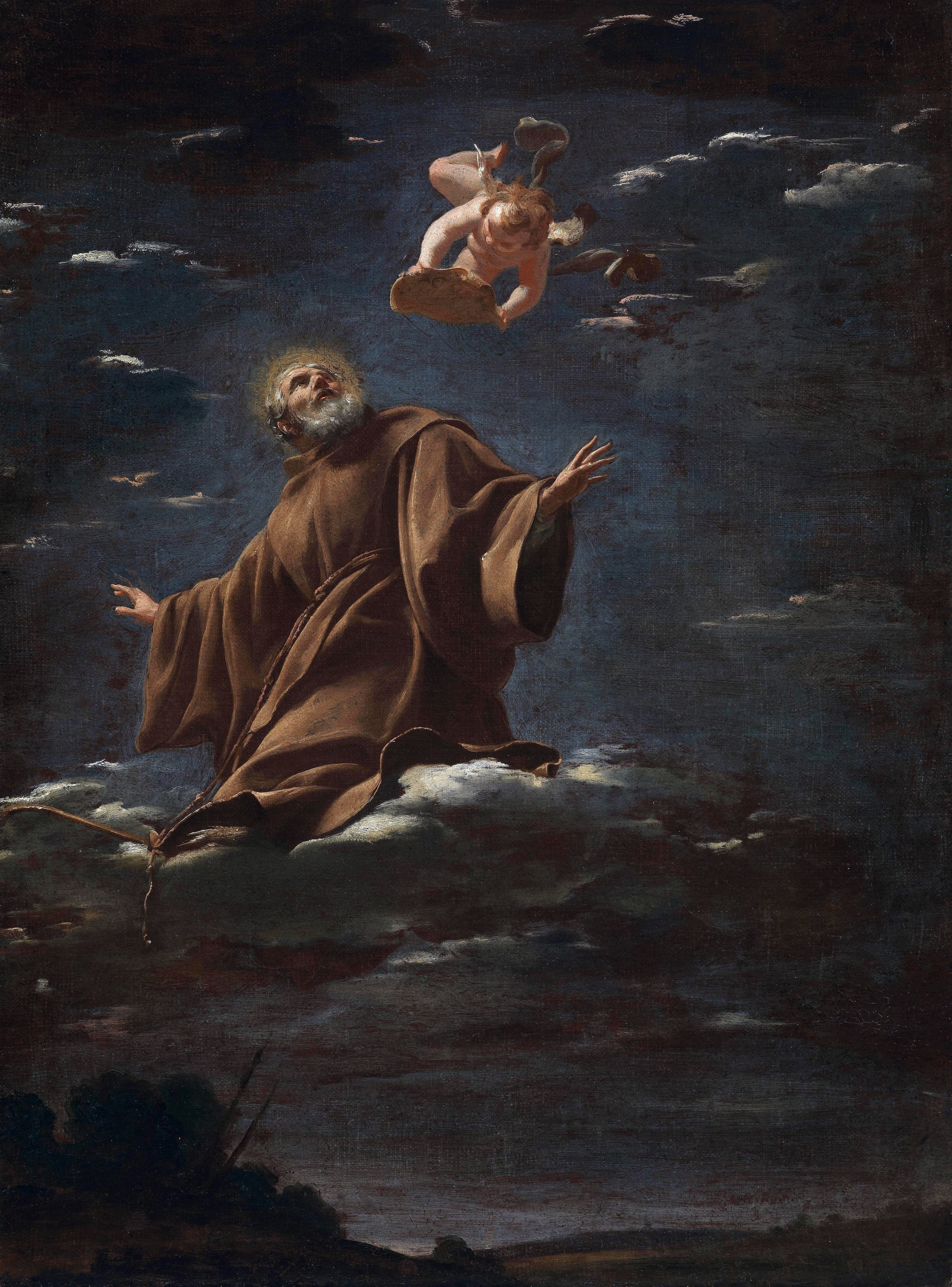  SIMON VOUET  Paris, 1590 - 1649     Apotheosis of Saint Francis of Paola    c.  1625-1626    Oil on canvas  65 x 48 cm.    Sold to a private collection, Europe  