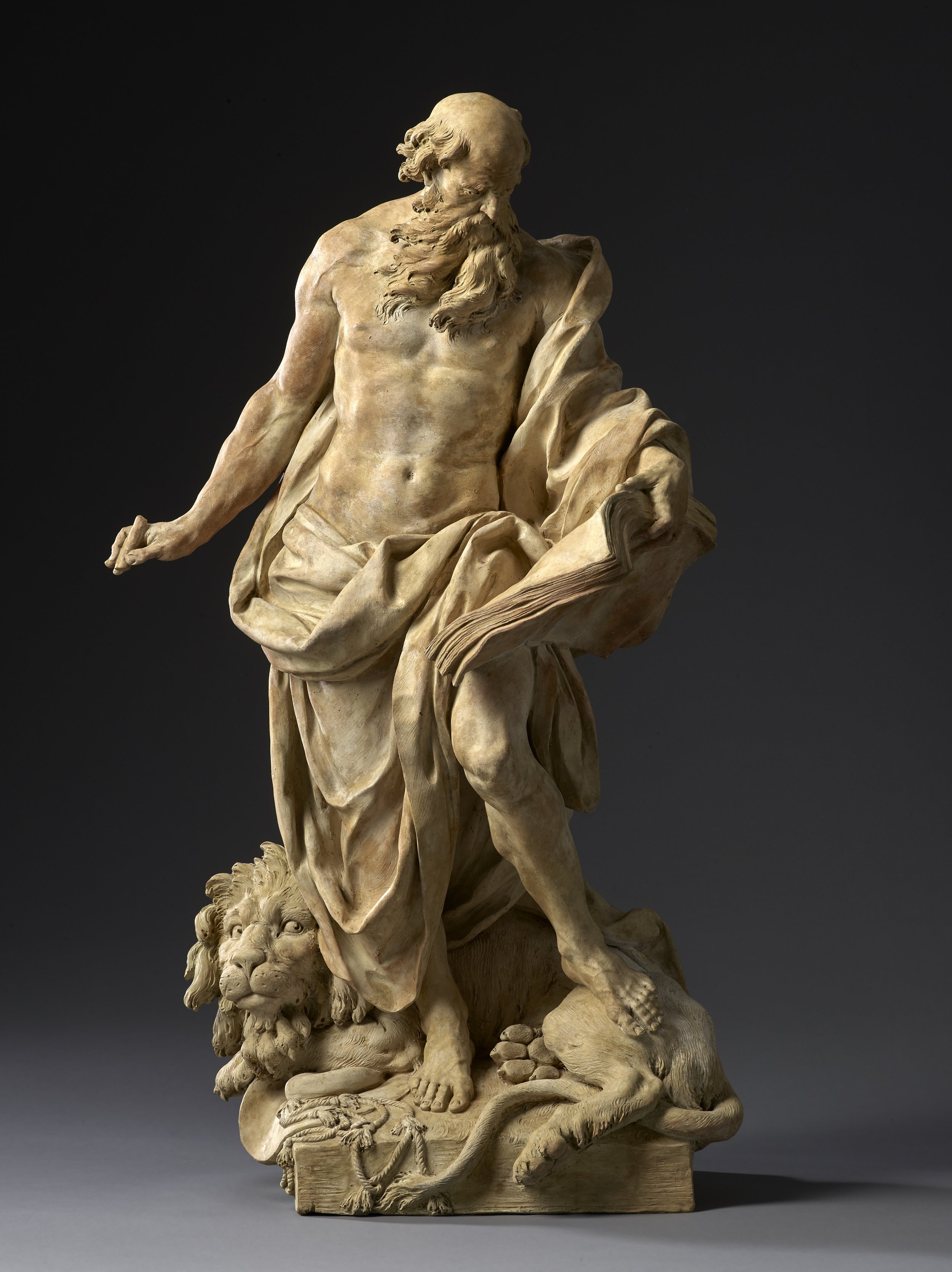  AGOSTINO CORSINI  Bologna, 1688 – Naples, 1772      Saint Jerome   1734     Terracotta,   64.5 cm high     Provenance:   The terracotta presentation model submitted by the artist to the director of San Giovanni in Laterano building works, Alessandro