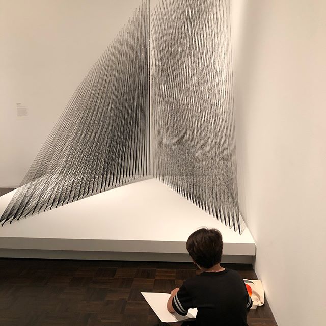 Sketching at the Met Breuer field trip #museum #metbruer #kidsart #summercamp