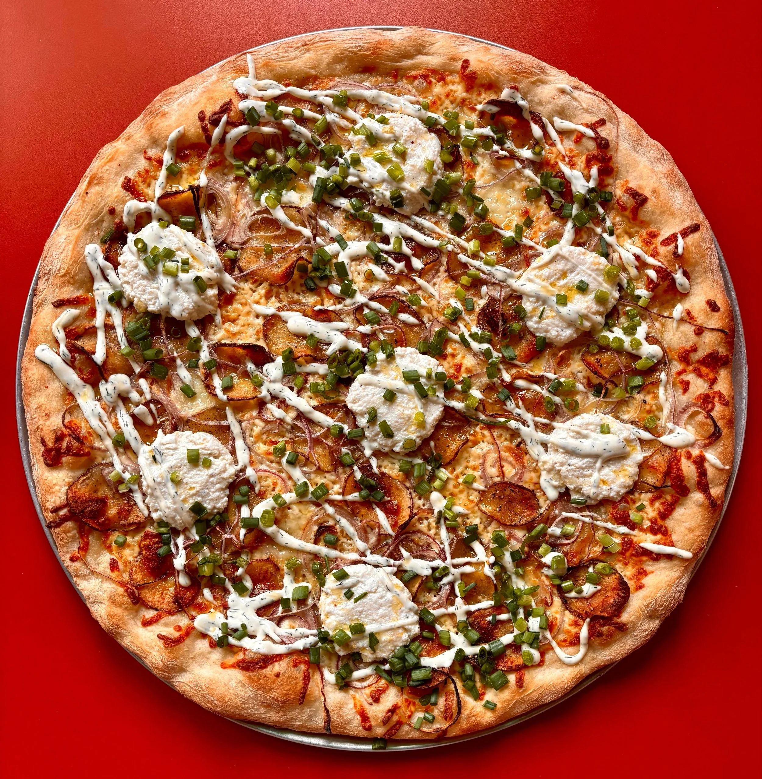 ⚡️New Feature⚡️

The &lsquo;Pierogi #2&rsquo;

Olive Oil Base, Fior Di Latte Cheese, Mozzarella, Roasted Garlic Potatoes, Ricotta, Red Onion, Garlic Dil

Available now at our Roblin Location 📍
.
.
.
#Winnipeg #pizza #wpgeats
#winnpegpizza