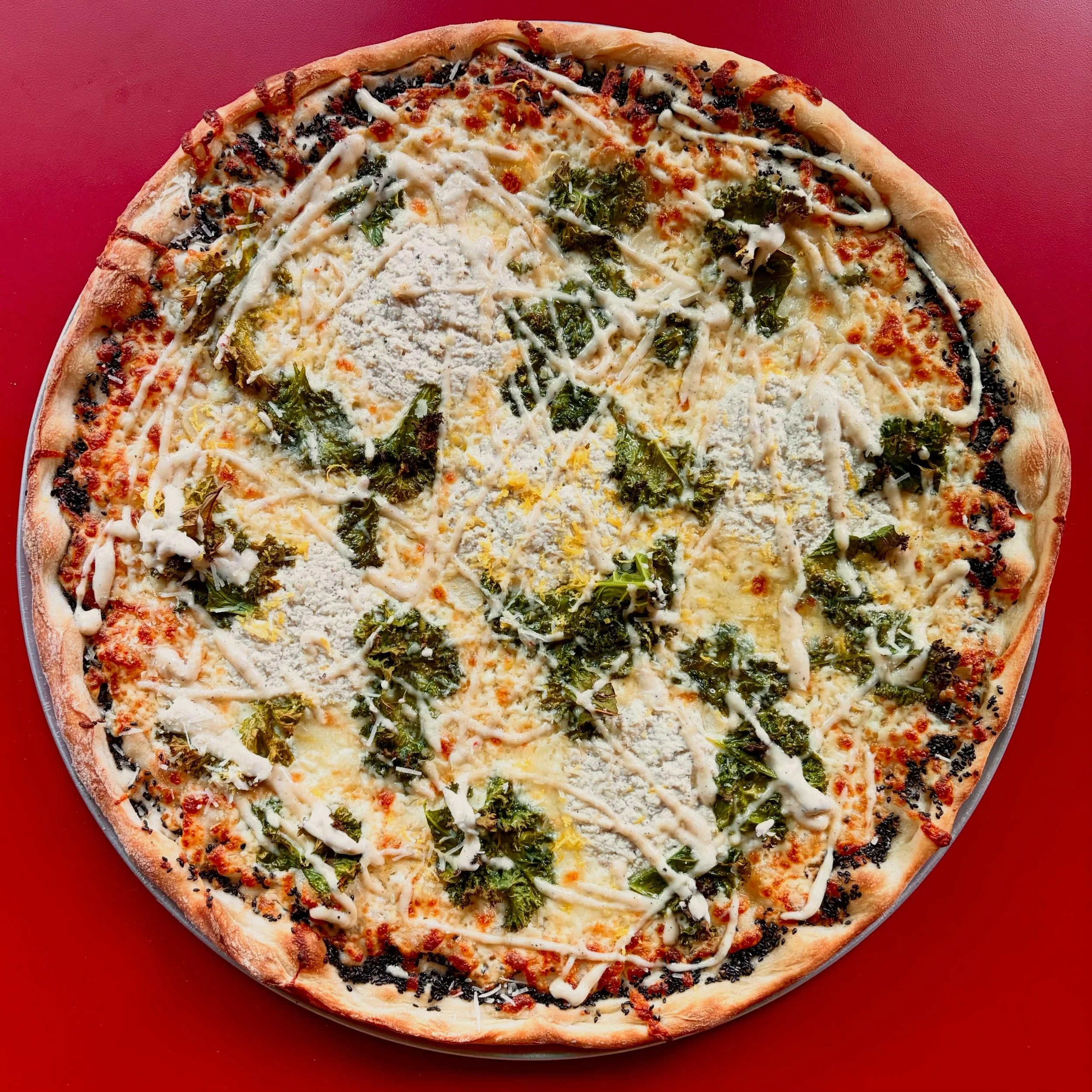 ⚡️New Feature⚡️

The &ldquo;Kail Caesar&rdquo;

Olive Oil, Mozzarella, FDL, Shaved Garlic, Ricotta, Kale, Lemon Zest, Black Sesame Seed Crust, Caesar Aioli and Grana Padano

Available Now at our Roblin Location 📍
.
.
.
#Winnipeg #pizza #wpgeats #win