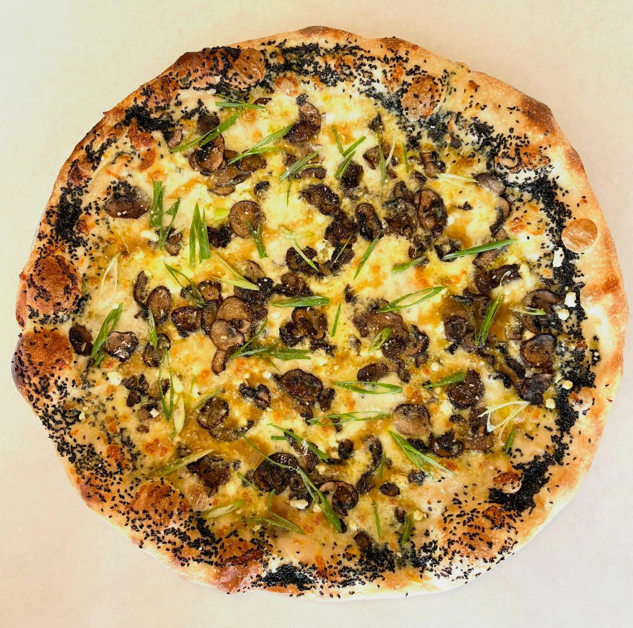⚡️New Feature ⚡️

Introducing the &lsquo;Umami Mami&rdquo;

Garlic Oil, Black Seasame Seed Crust, Mozzarella, Fior Di Latte, Goat Cheese, Mushrooms. Finished with Miso Dressing, Green Onion and Padano Blend 

Now Available at our Hamilton Location 📍
