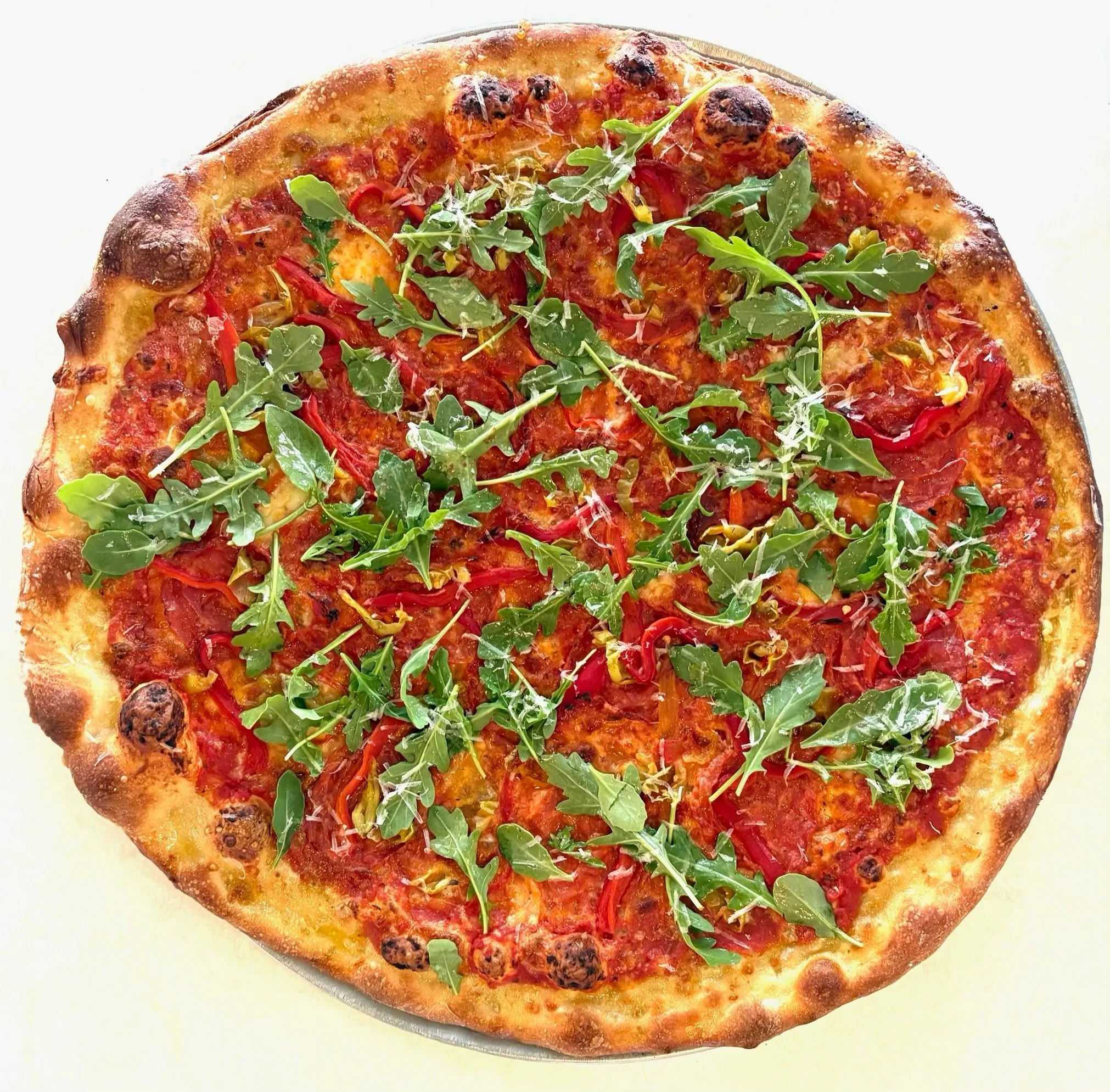 ⚡️New Feature ⚡️

Introducing the &ldquo;Salami Vice&rdquo;.

Hot Genoa Salami, Roasted Red Pepper, Pepperoncini Peppers, Garlic Oil Crust. Finished with Arugula, Lemon Vinaigrette and Grana Padano

Available Now at our Hamilton Location 📍
.
.
.
#ha