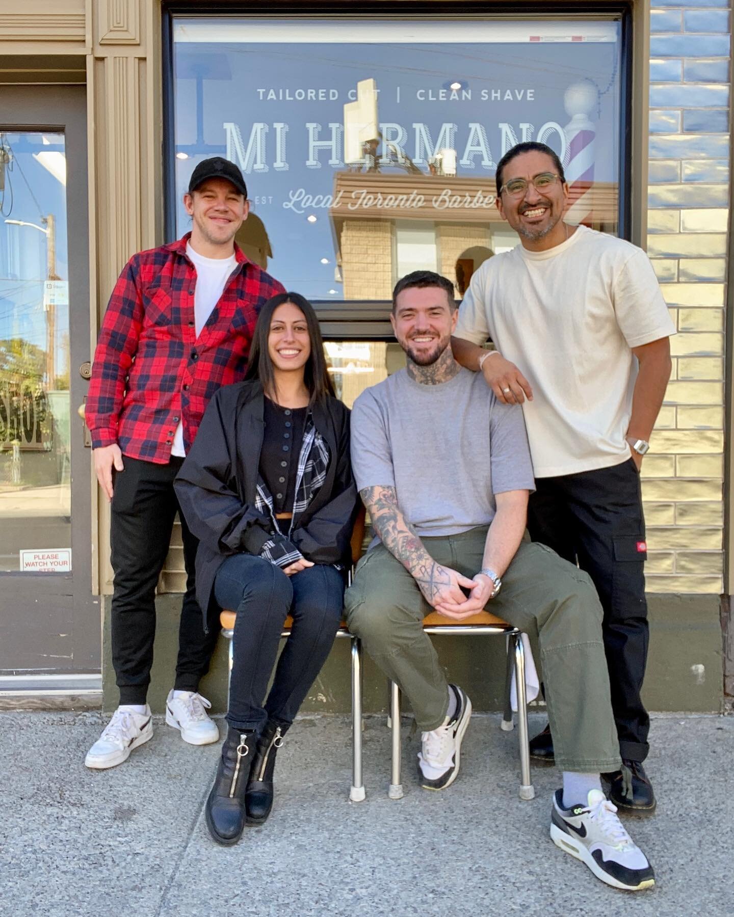 The new cast of season &lsquo;22/&lsquo;23 on Harbord St. 
Matt &ldquo;Happy Daze&rdquo; Ralph
Mareena &ldquo;Lady Finesse&rdquo; Maria
Cian &ldquo;The Pun-isher&rdquo; Ryder
Edison &ldquo; El Jefe&rdquo; Vargas

#mihermanobarbershop
#mihermano
#loca