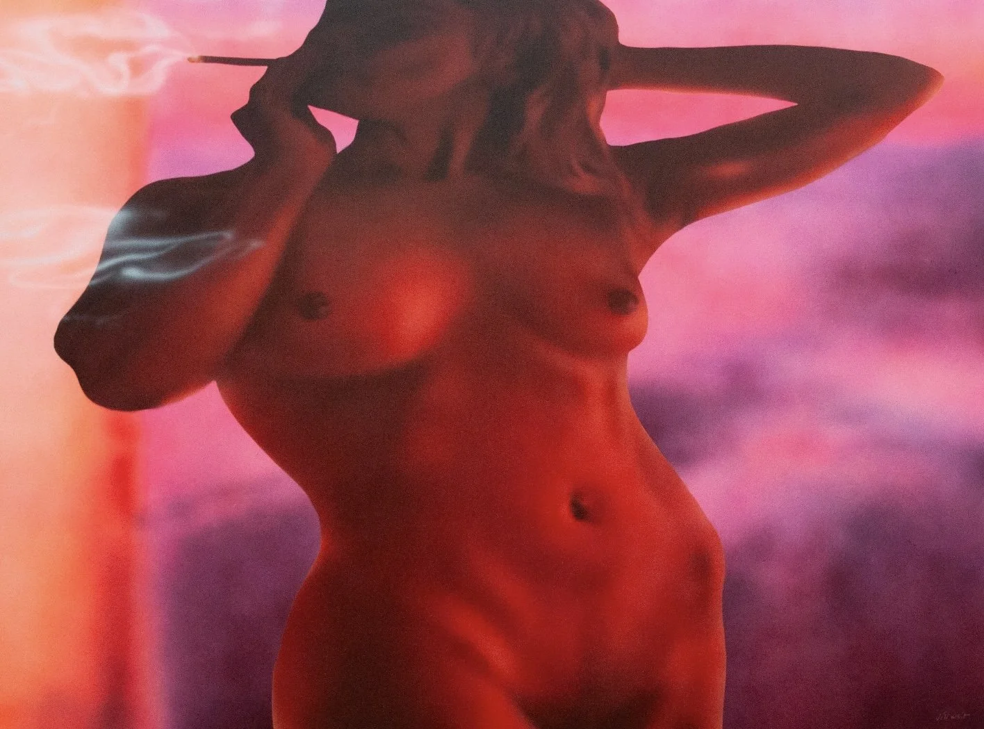  Acrylic Airbrush on wood panel  48×36in   