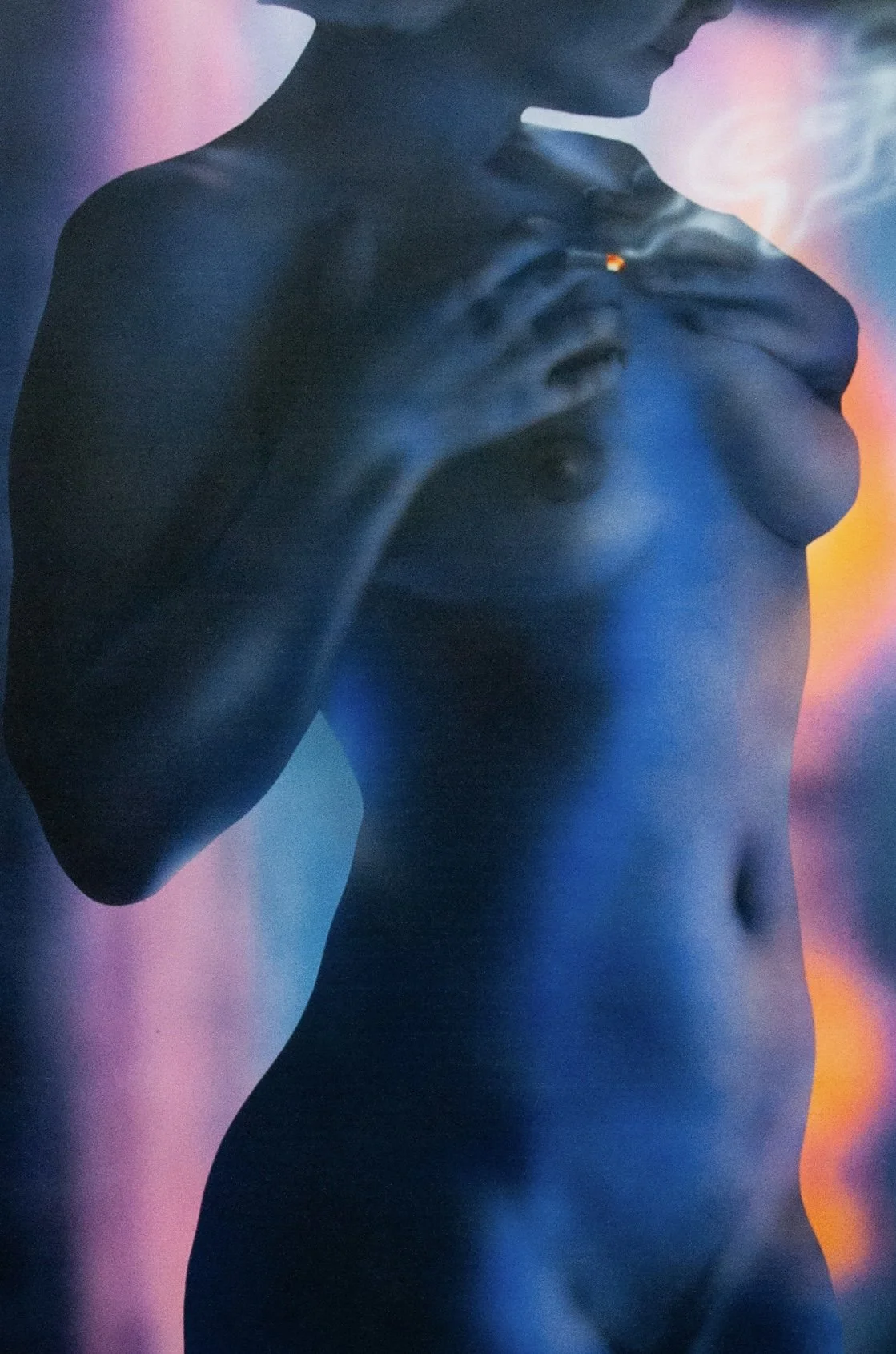  Acrylic Airbrush on wood panel  24×36in 