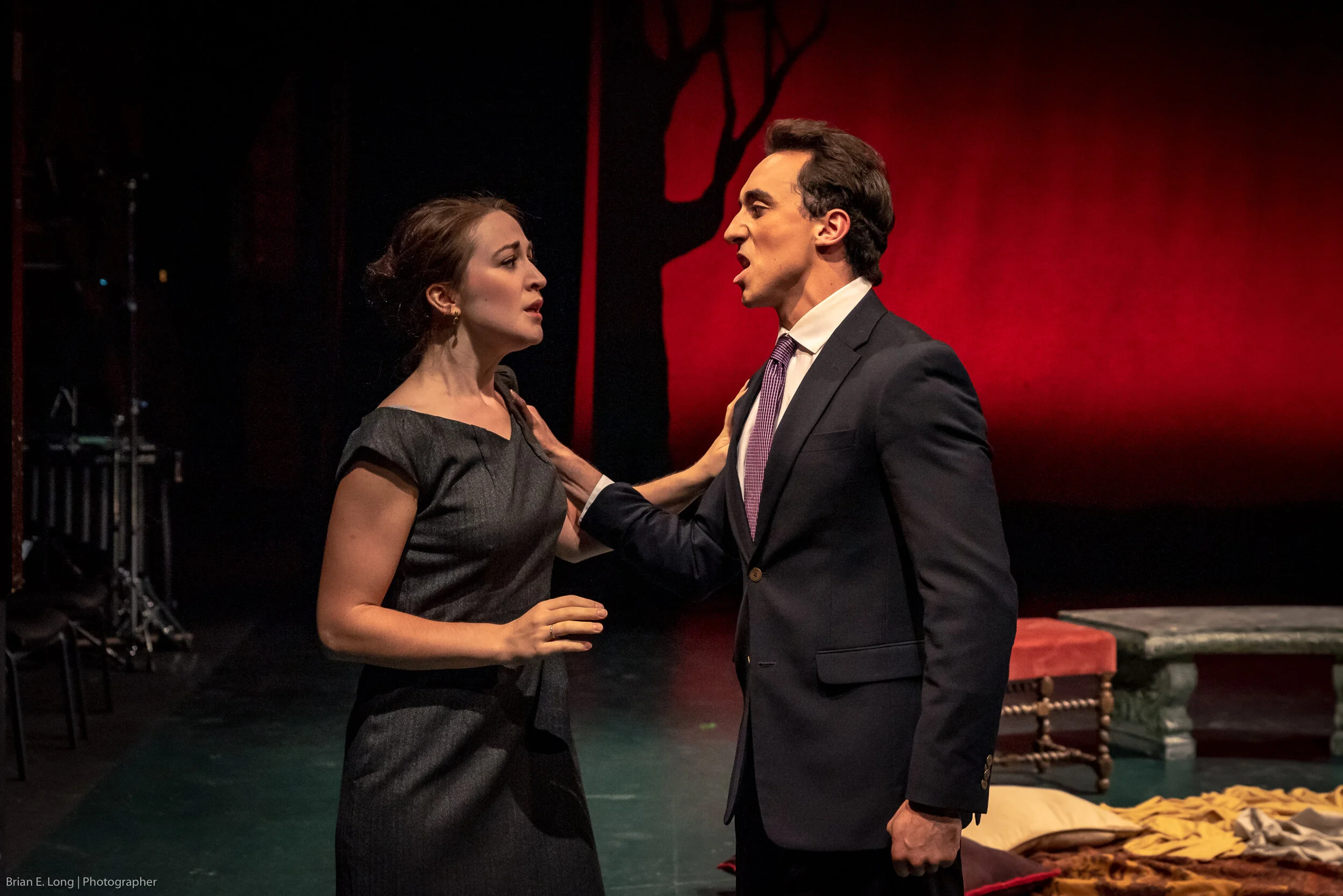 As Isabella Beecher in Victoria Bond’s Mrs. President , with tenor Geddy Warner as Henry Ward Beecher dell’Arte Opera Ensemble, August 2019 at La Mama Experimental Theater