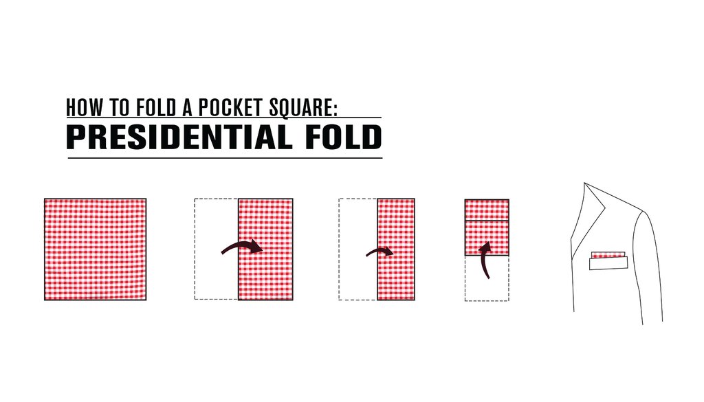 Simple, Presidential or flat-fold pocket square