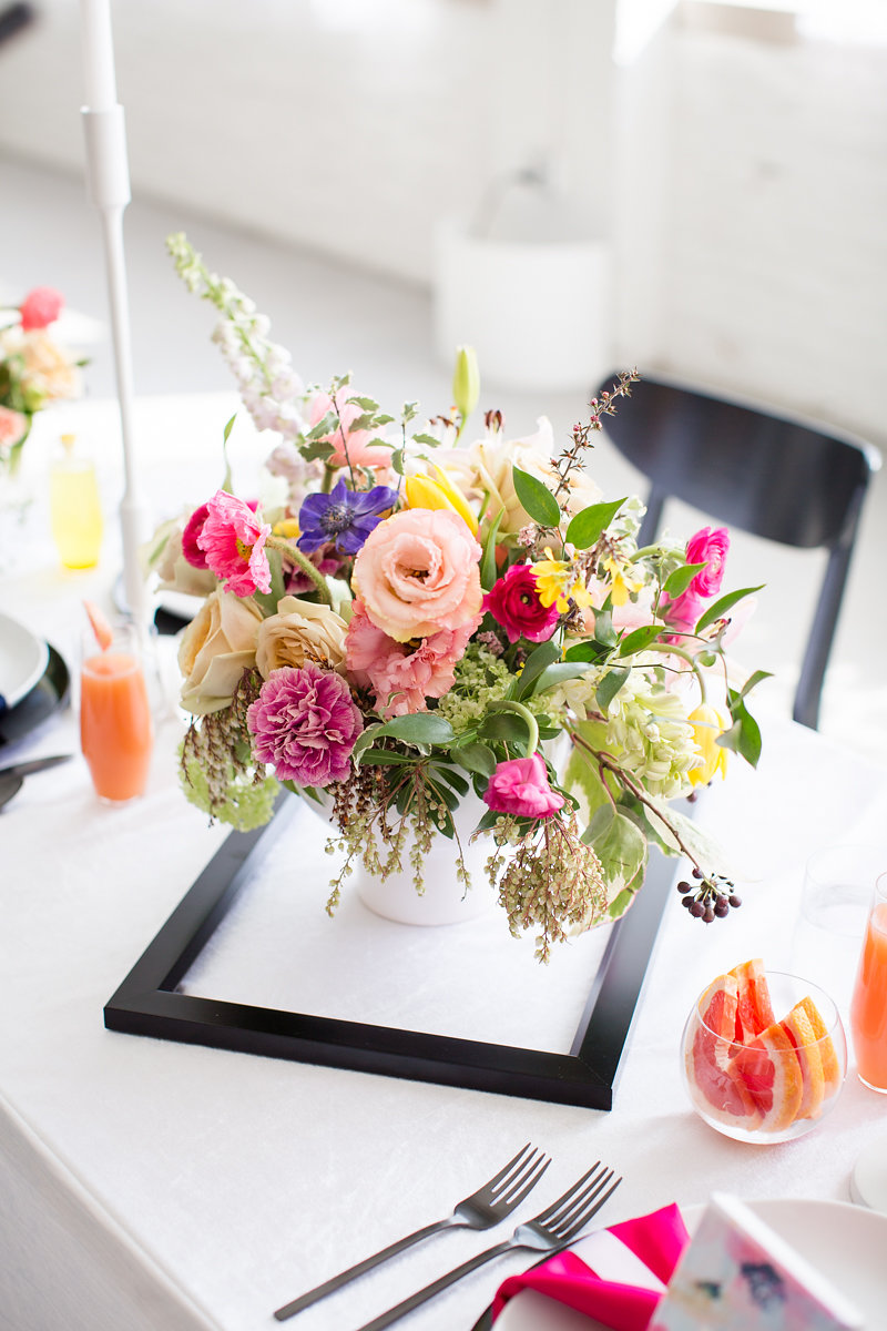 Floral Table Centerpieces Chicago Wedding Alexandra Lee Photography