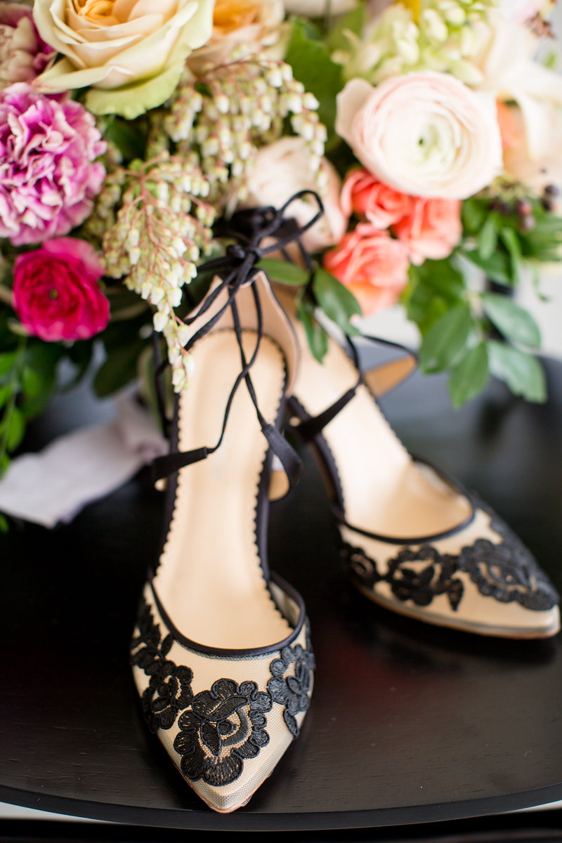 Black Bridal Heels Chicago Wedding Alexandra Lee Photography