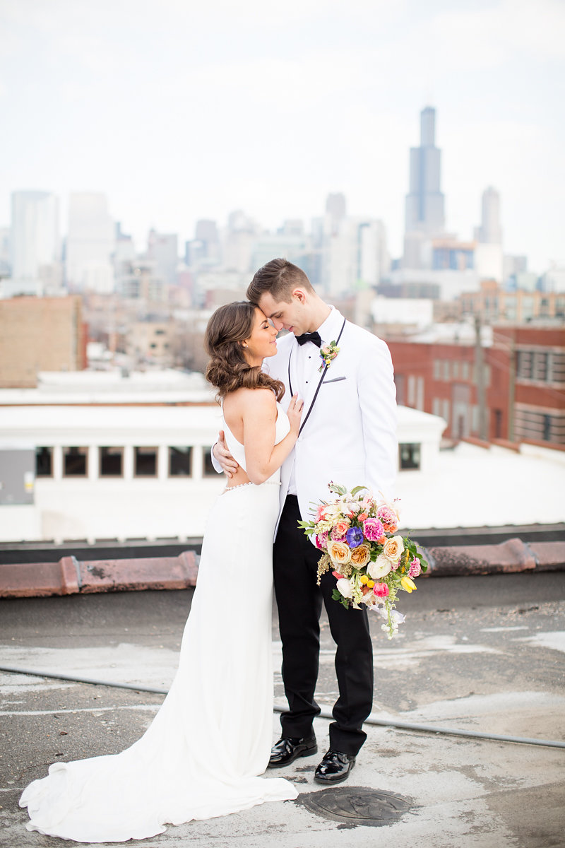 Bride and Groom Portrait Chicago Wedding Alexandra Lee Photography