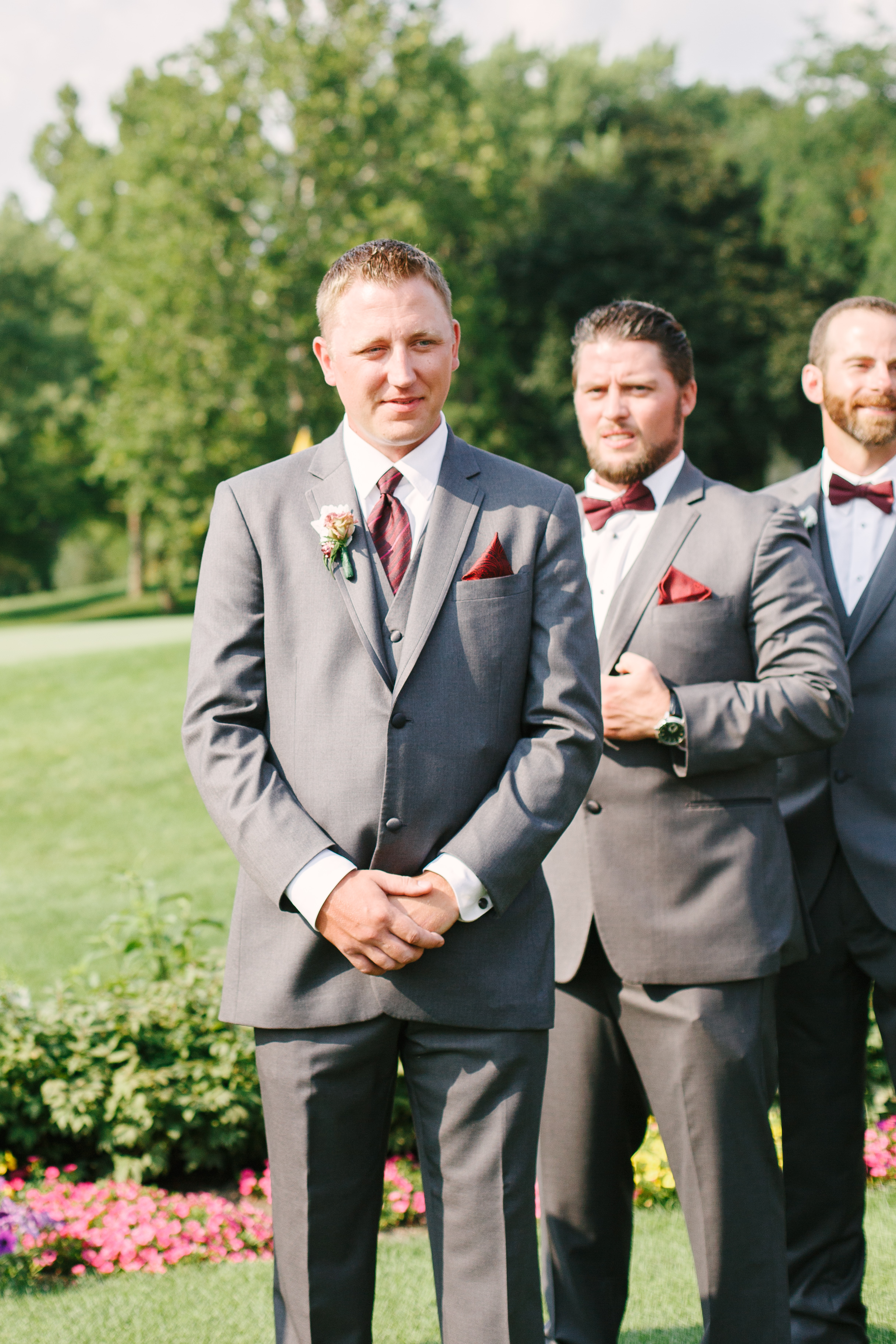 Gray Groomsmen Tuxes Chicago Wedding Grey Garden Creative