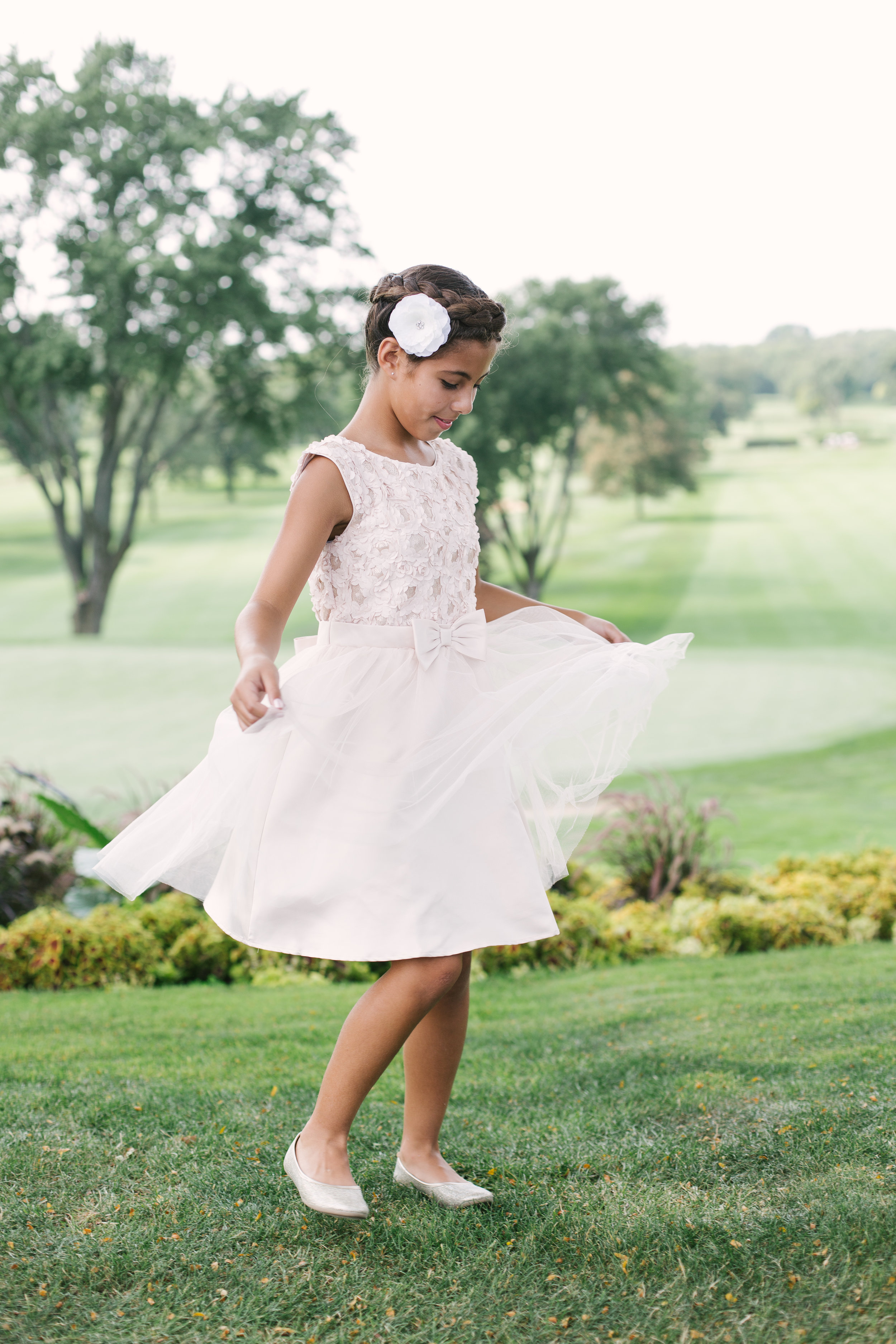 Sequin Flower Girl Dress Chicago Wedding Grey Garden Creative