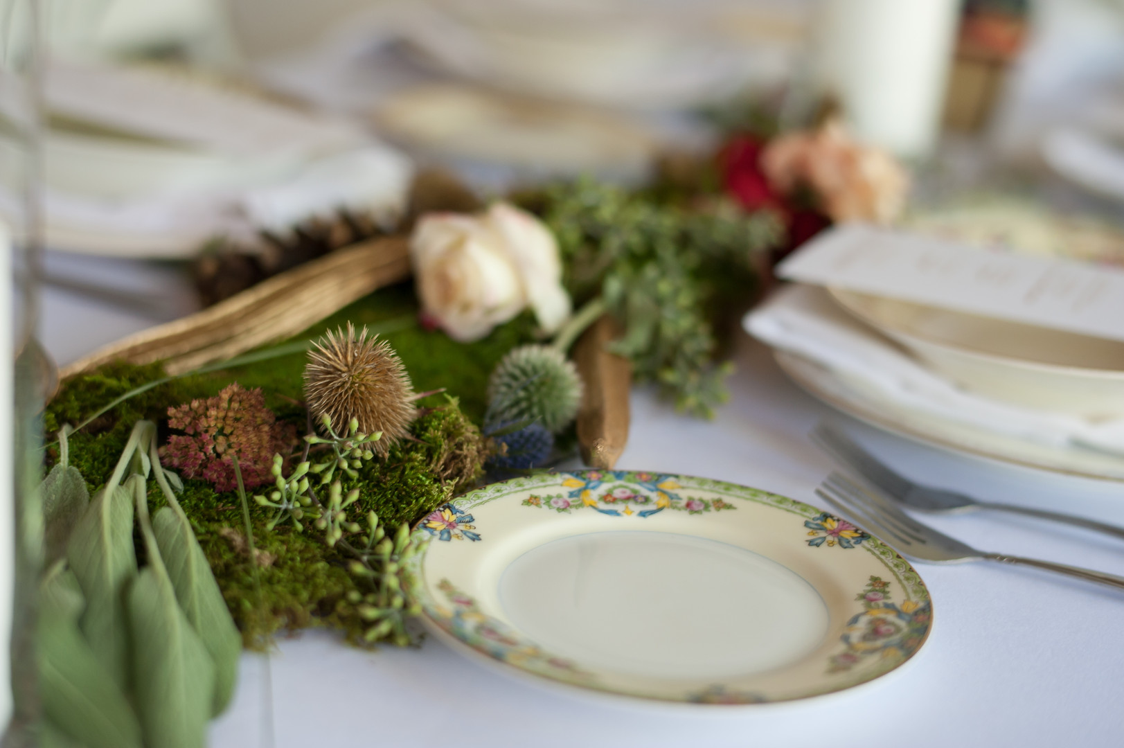 Greenery Table Setting Chicago Wedding Elite Photography