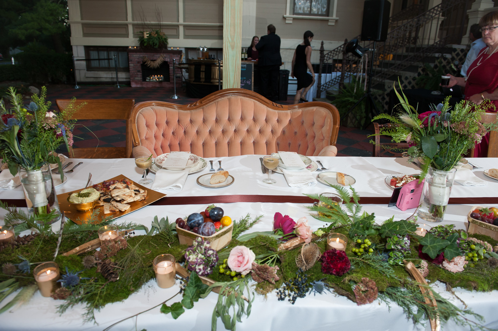 Vintage Greenery Table Setting Chicago Wedding Elite Photography