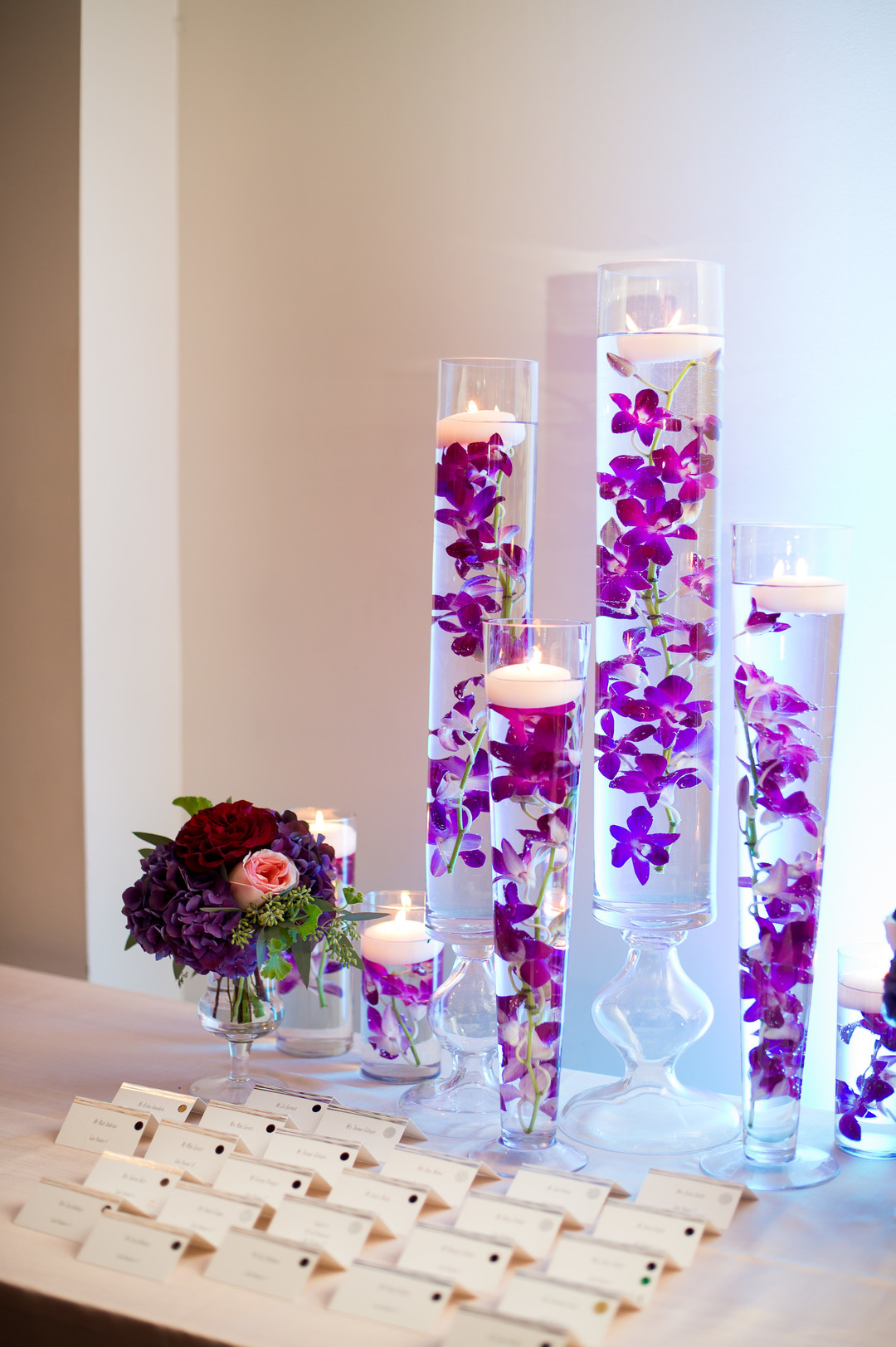 Purple Table Seating Cards Chicago Wedding Julia Franzosa Photography