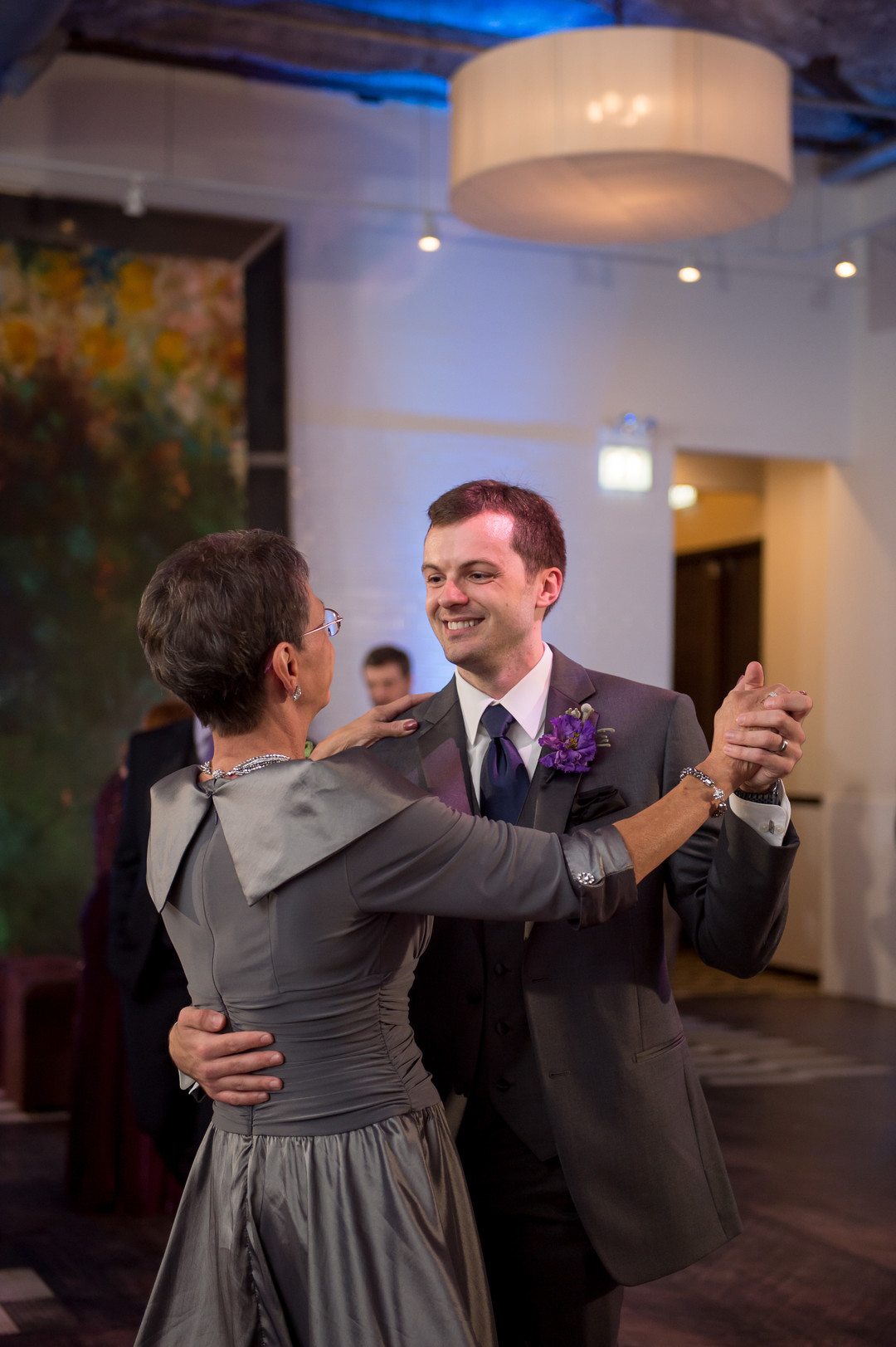 Groom and Mother Dance Chicago Wedding Reception Julia Franzosa Photography