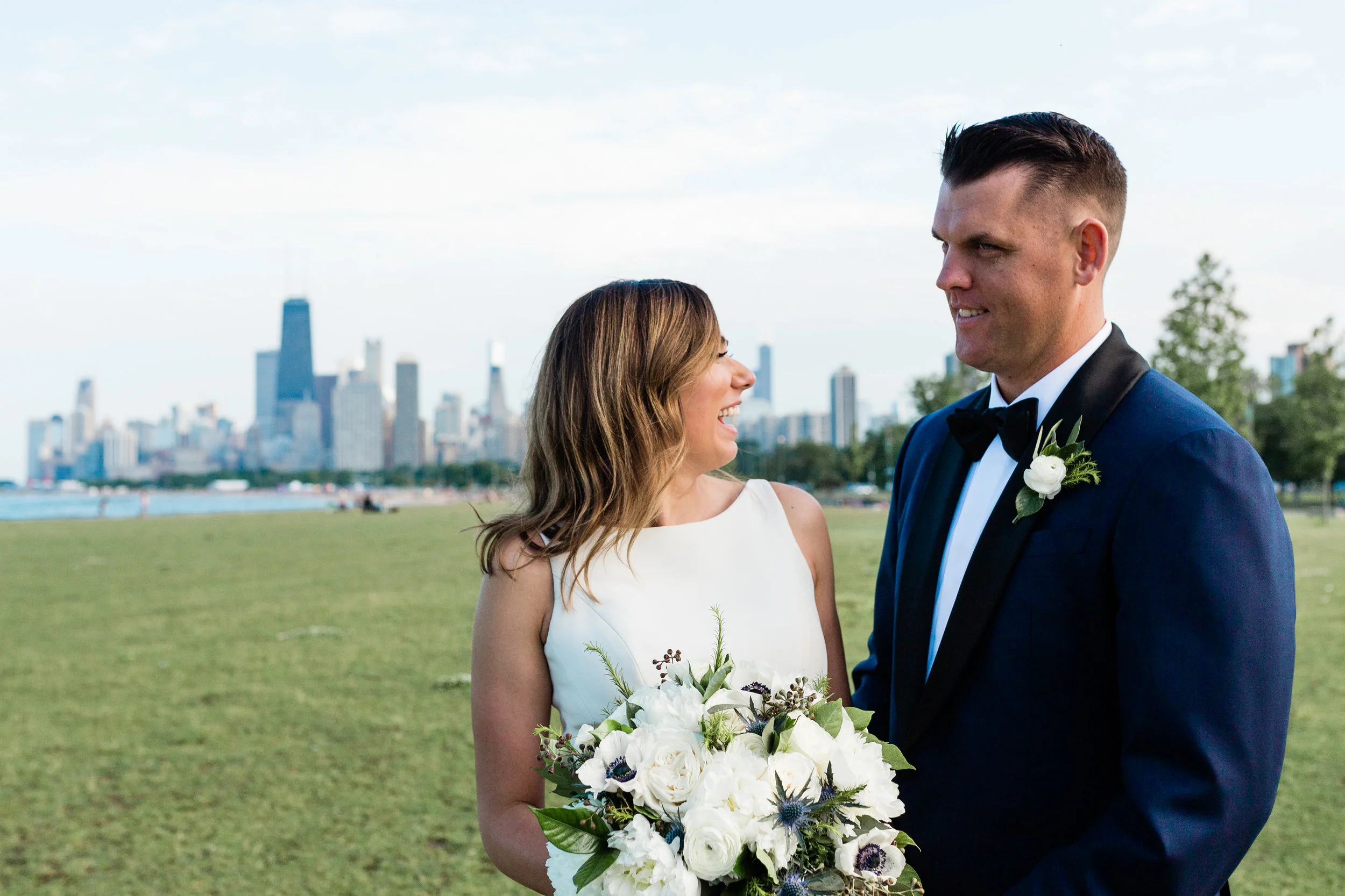 Bride and Groom Portrait Chicago Wedding Lindsey Taylor Photography