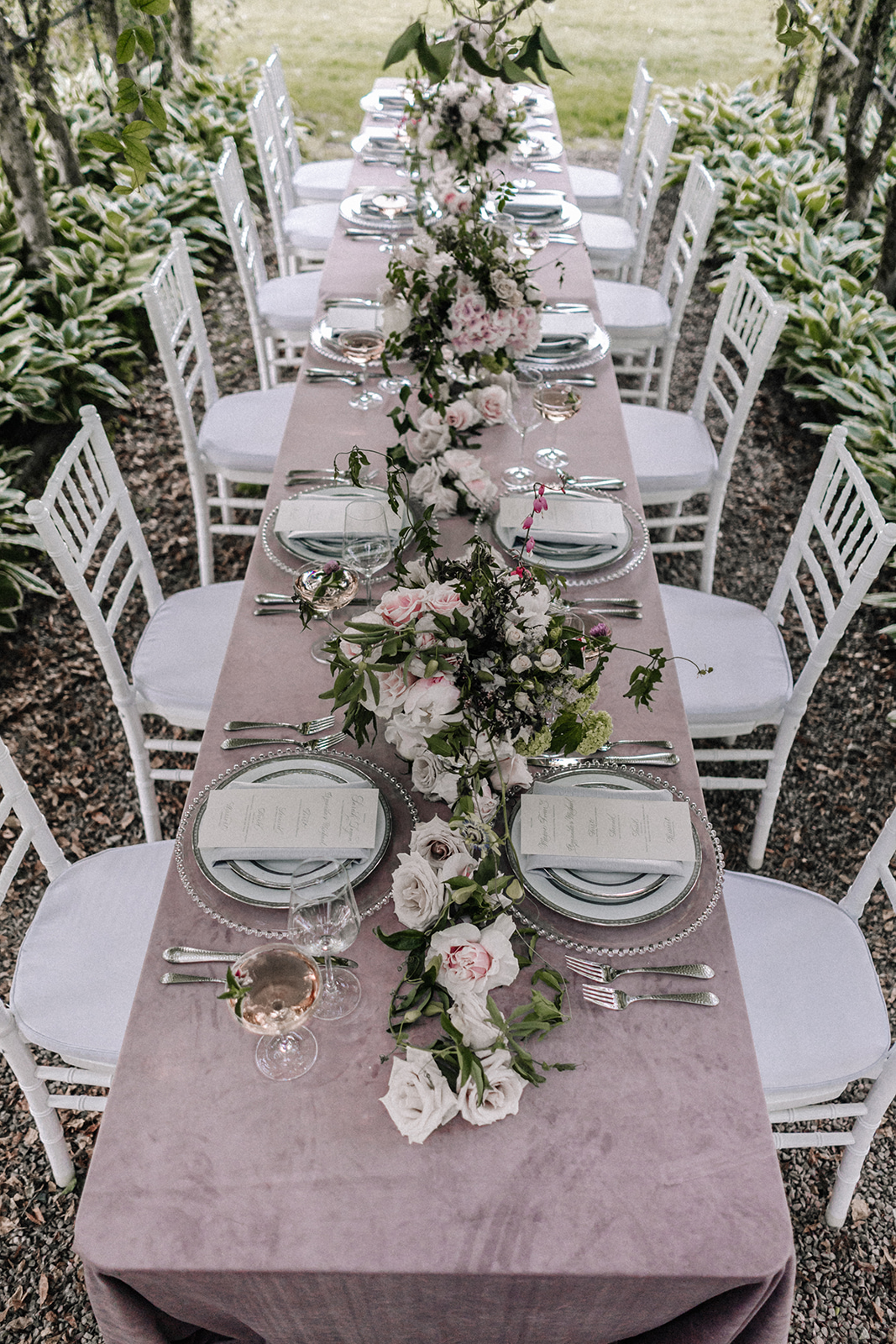 Rose Table Setting Chicago Wedding lisa kathan photography