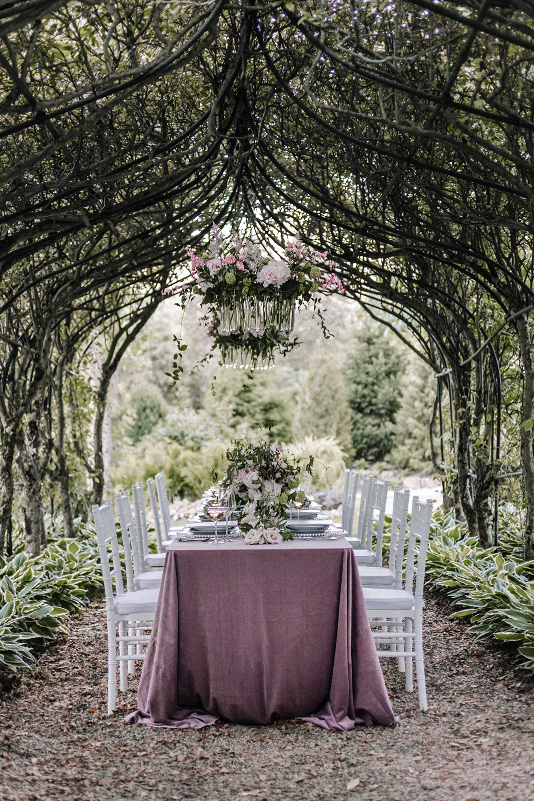 Pink Table Setting Chicago Wedding lisa kathan photography